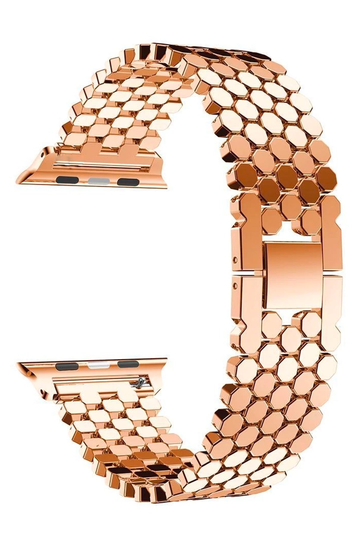 Apple Watch Uyumlu Simetro Loop Çelik Kordon Rose Gold