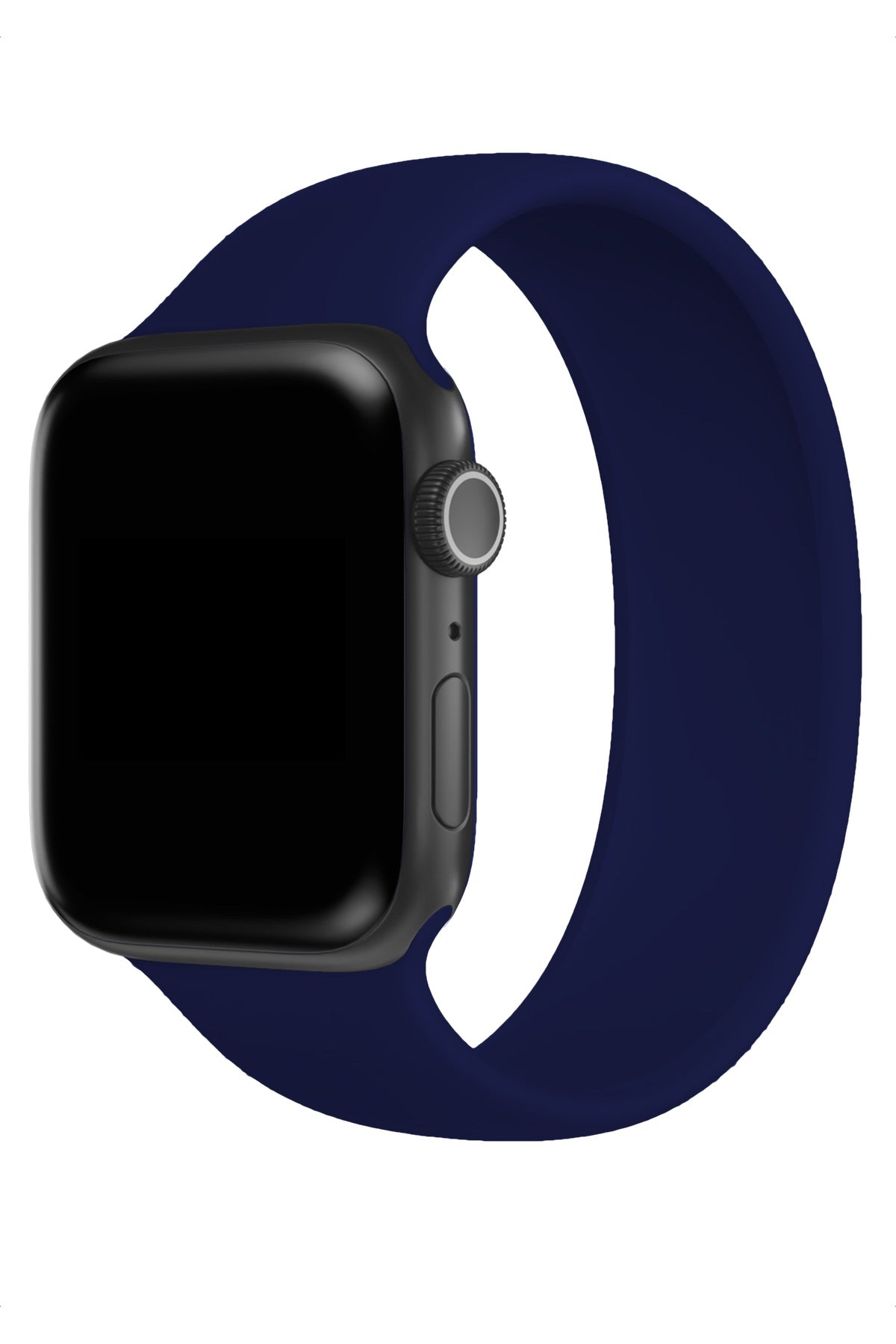 Apple Watch Uyumlu Solo Loop Silikon Kordon Gece Mavi