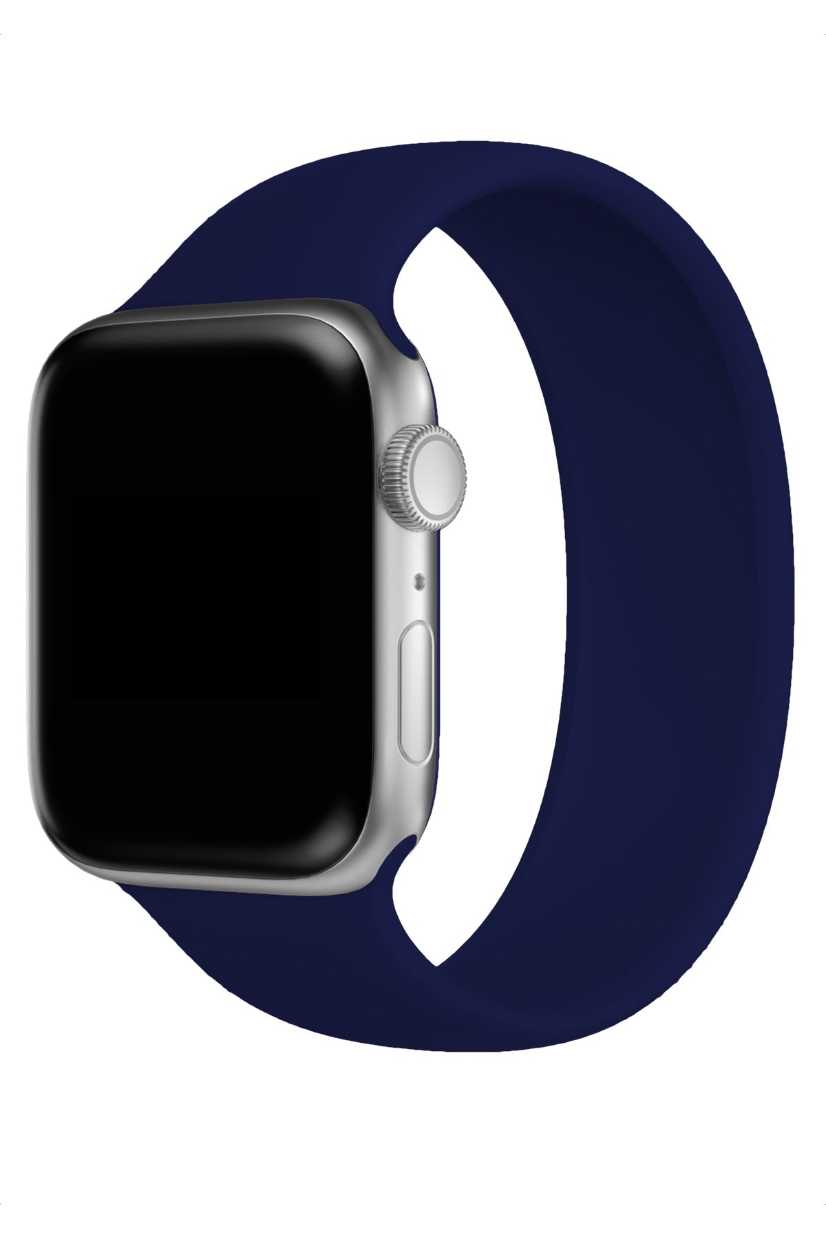 Apple Watch Uyumlu Solo Loop Silikon Kordon Gece Mavi