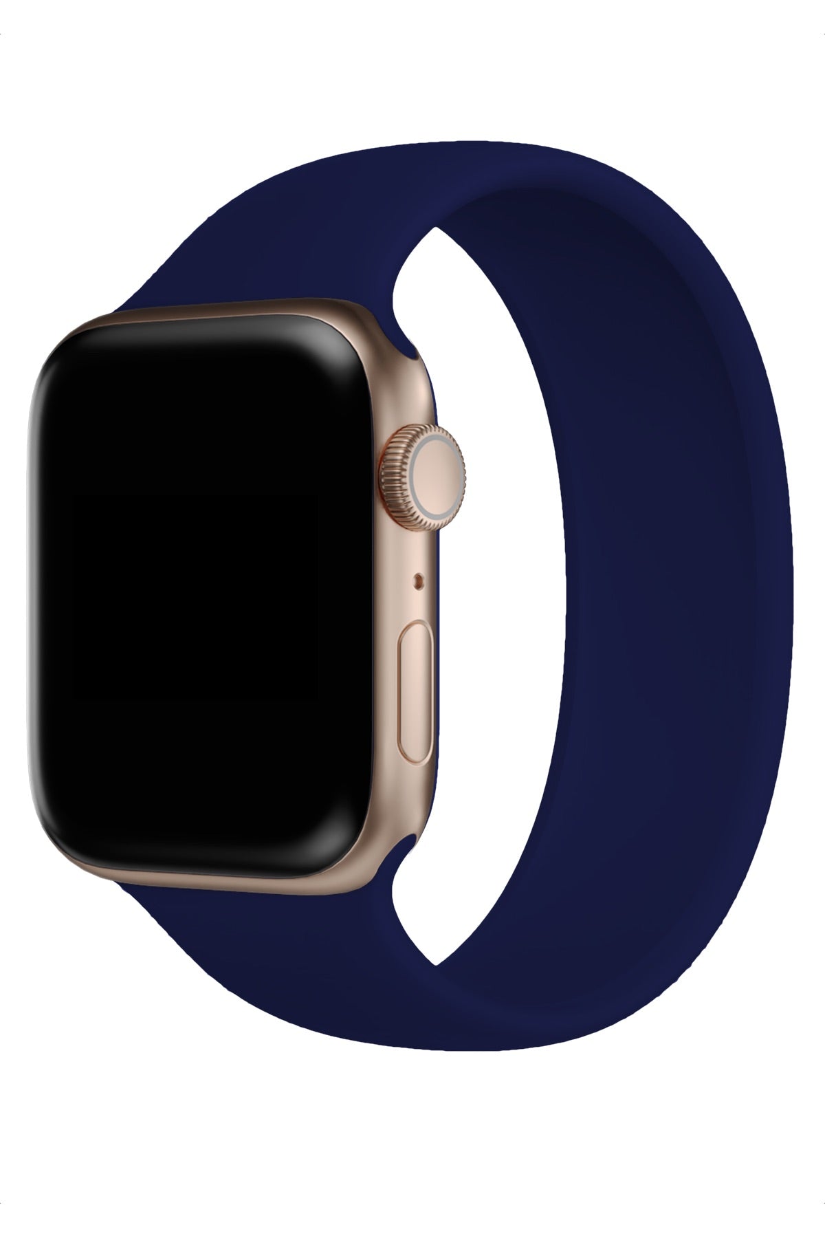 Apple Watch Uyumlu Solo Loop Silikon Kordon Gece Mavi