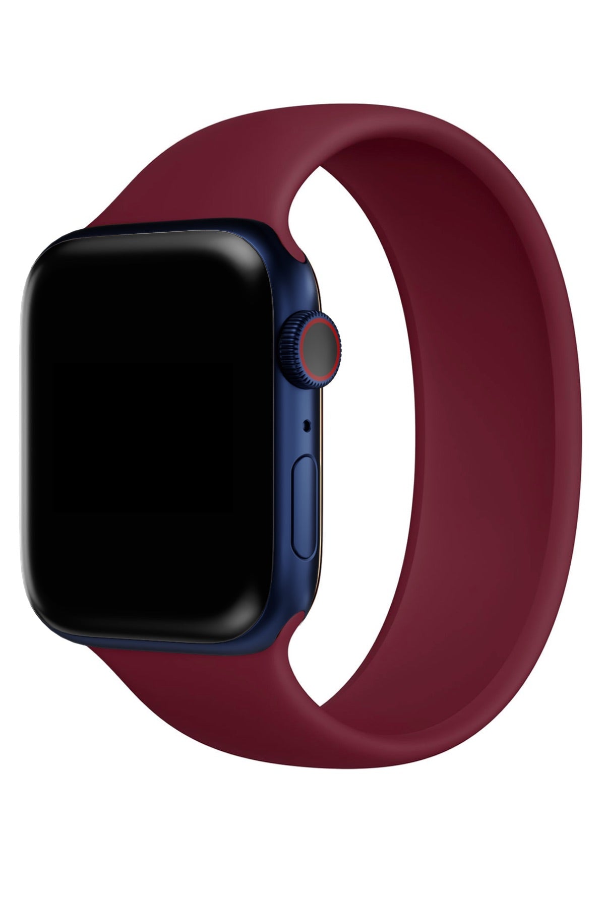 Apple Watch Uyumlu Solo Loop Silikon Kordon Sangria