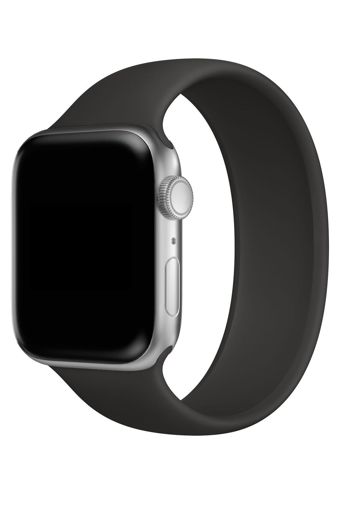 Apple Watch Uyumlu Solo Loop Silikon Kordon Siyah