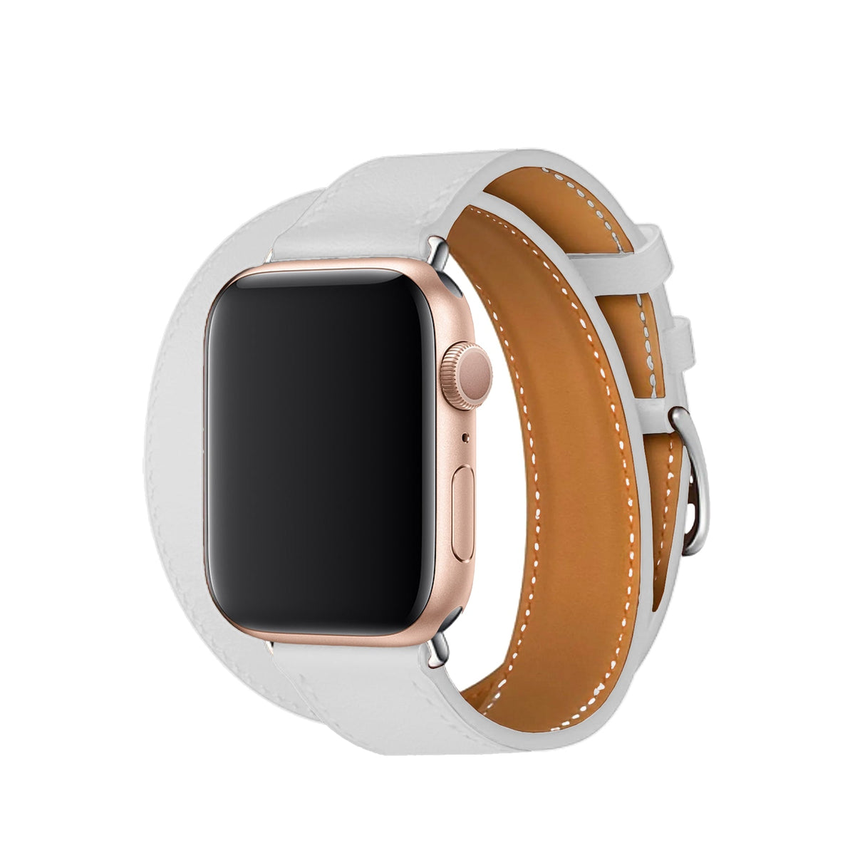 Apple Watch Uyumlu Spiralis Deri Kordon Snow