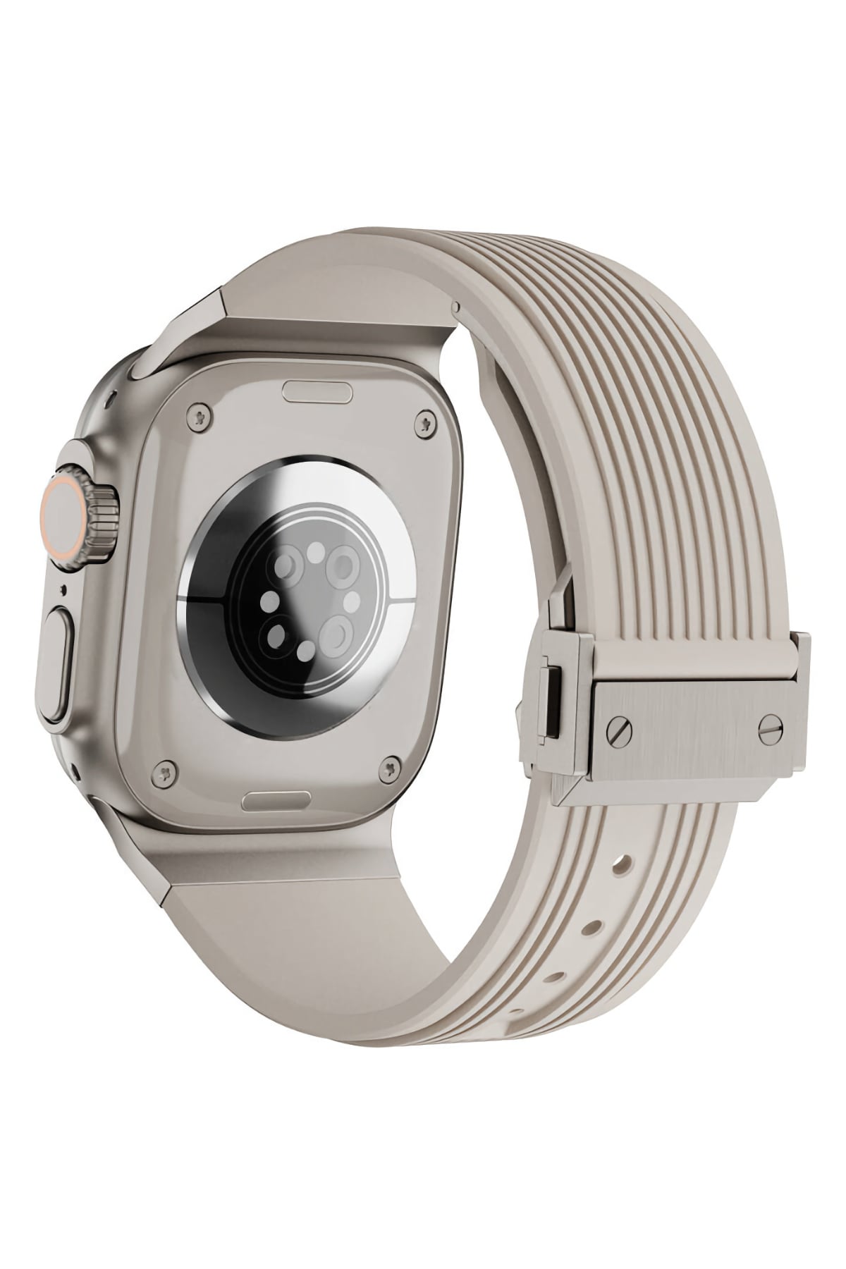 Apple Watch Uyumlu Streamlined Silikon Kordon Cream