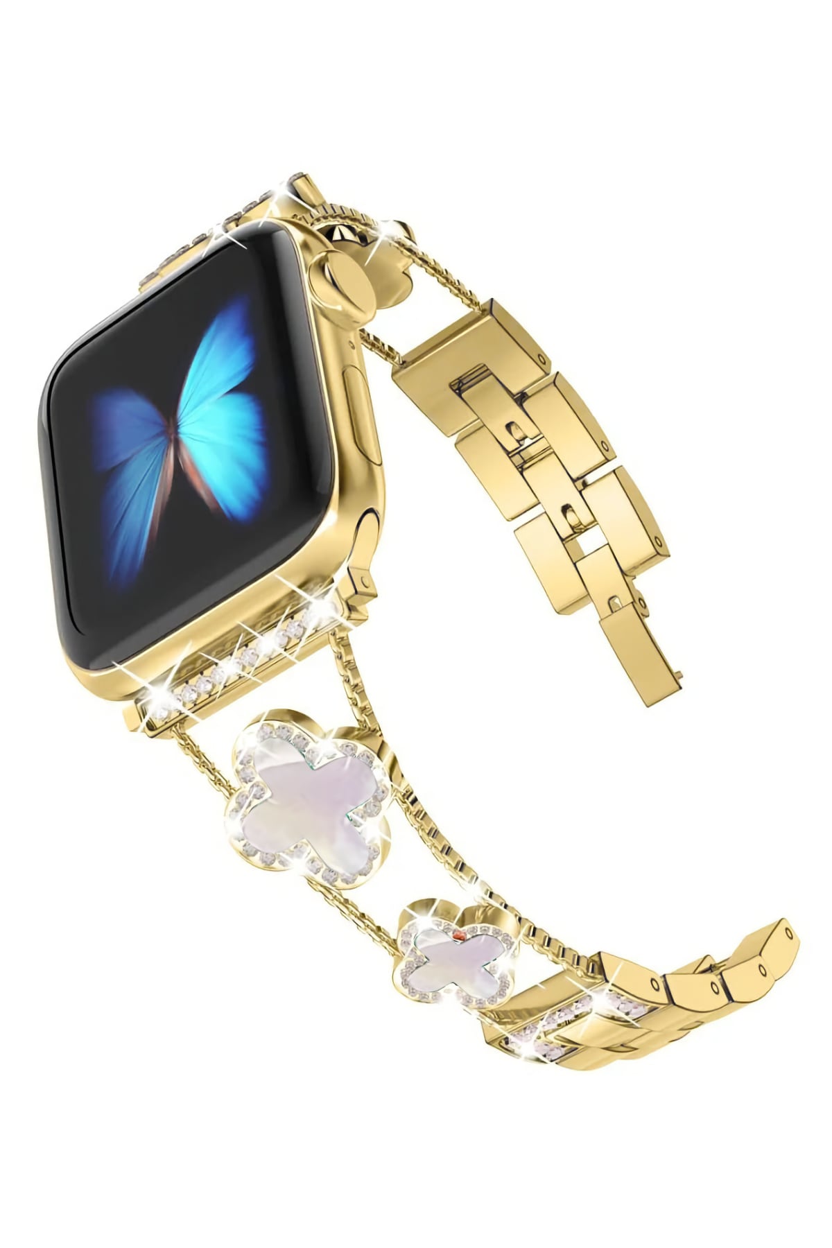 Apple Watch Uyumlu Clovella Metal Kordon Goldessa