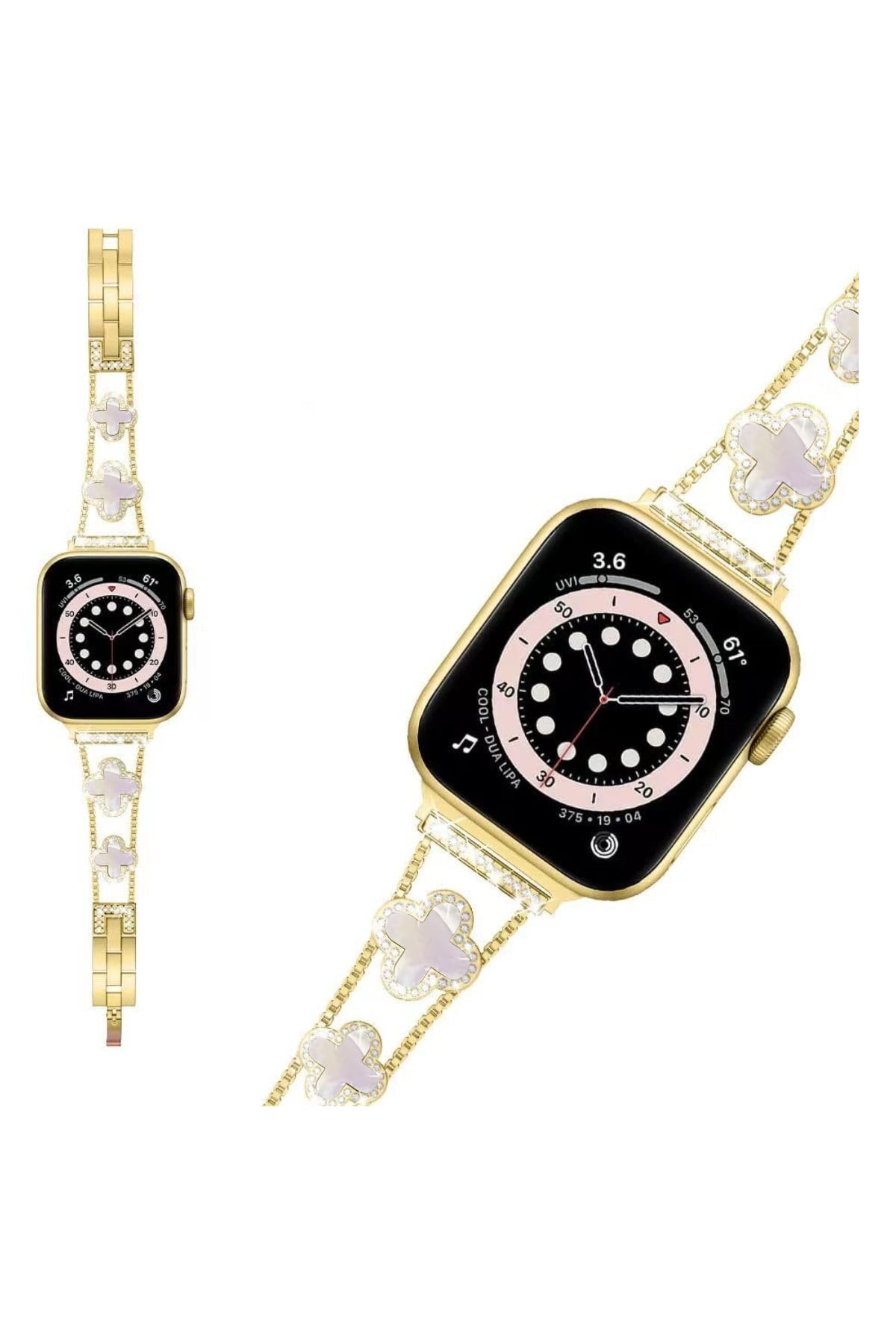 Apple Watch Uyumlu Clovella Metal Kordon Goldessa