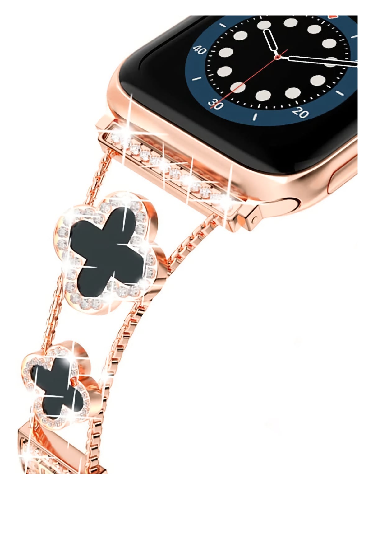 Apple Watch Uyumlu Clovella Metal Kordon Pink Eclipse