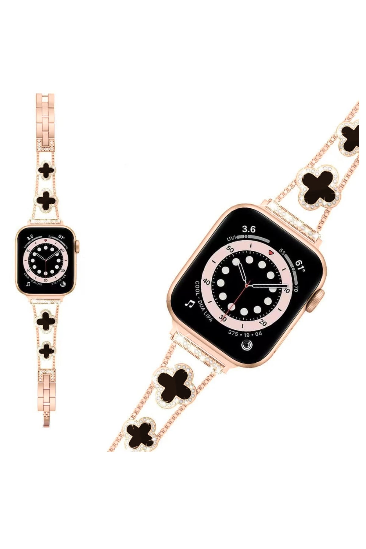 Apple Watch Uyumlu Clovella Metal Kordon Pink Eclipse