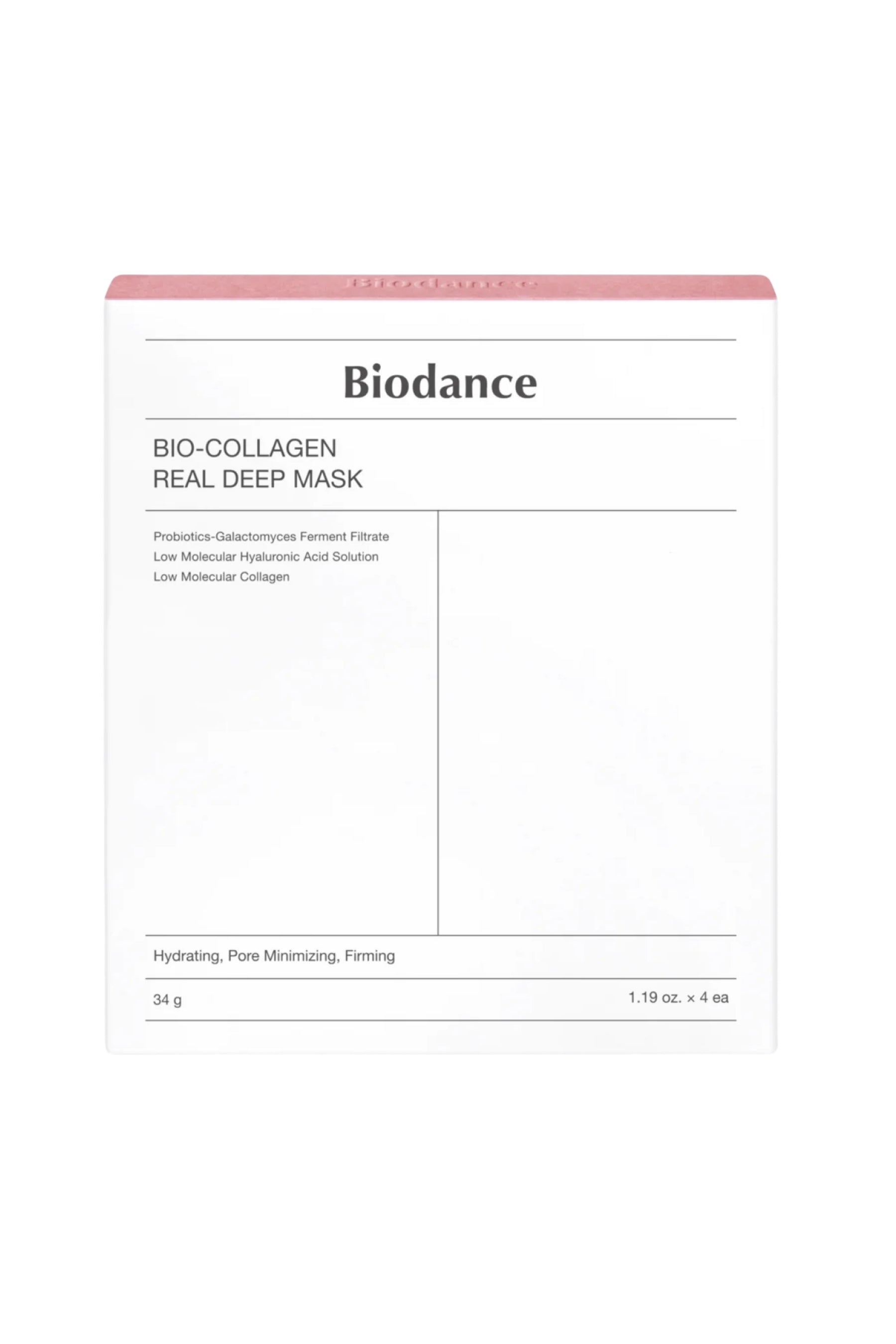 Biodance-Biodance Bio Collagen Real Deep Mask 4 Sheets Gözenek Karşıtı & Nemlendirici şeffaflaşan Ve Ciltte Eriyen Kolajen Maske-1-Milagron.com