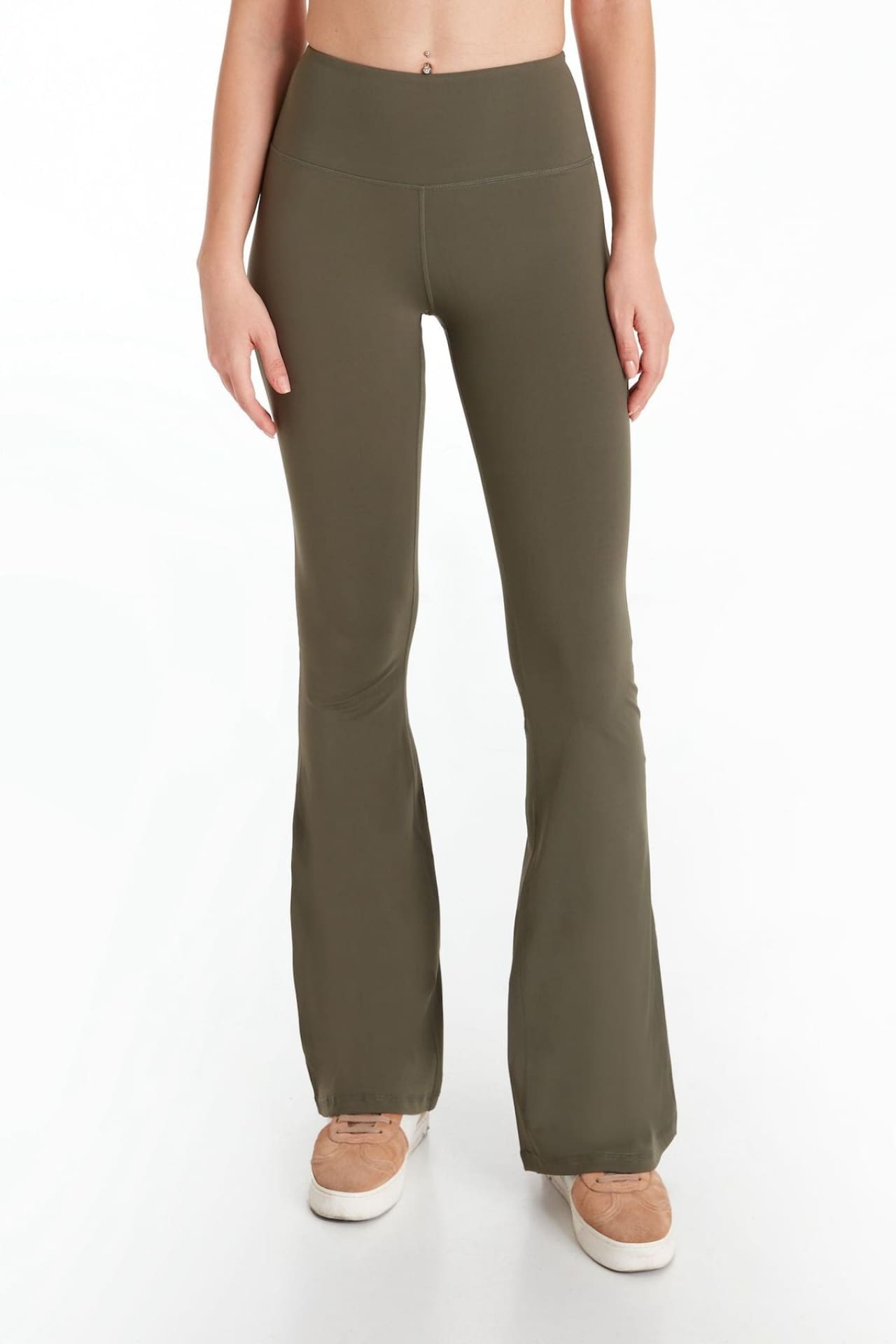 Birdiejay-Birdiesculpt Yoga Pants For Life Haki̇ İspanyol Paça Yoga Ve Spor Taytı-Spor ve Yoga Taytları-2-Milagron.com