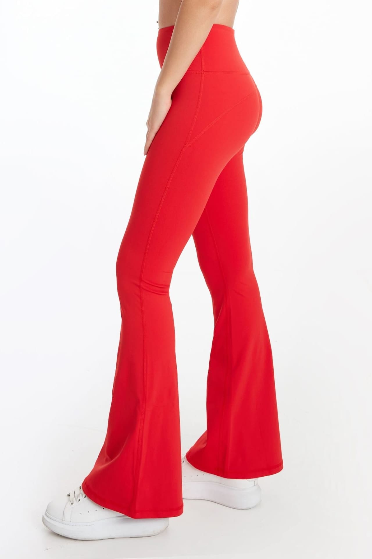 Birdiejay-Birdiesculpt Yoga Pants For Life Kırmızı İspanyol Paça Yoga Ve Spor Taytı-Spor ve Yoga Taytları-3-Milagron.com