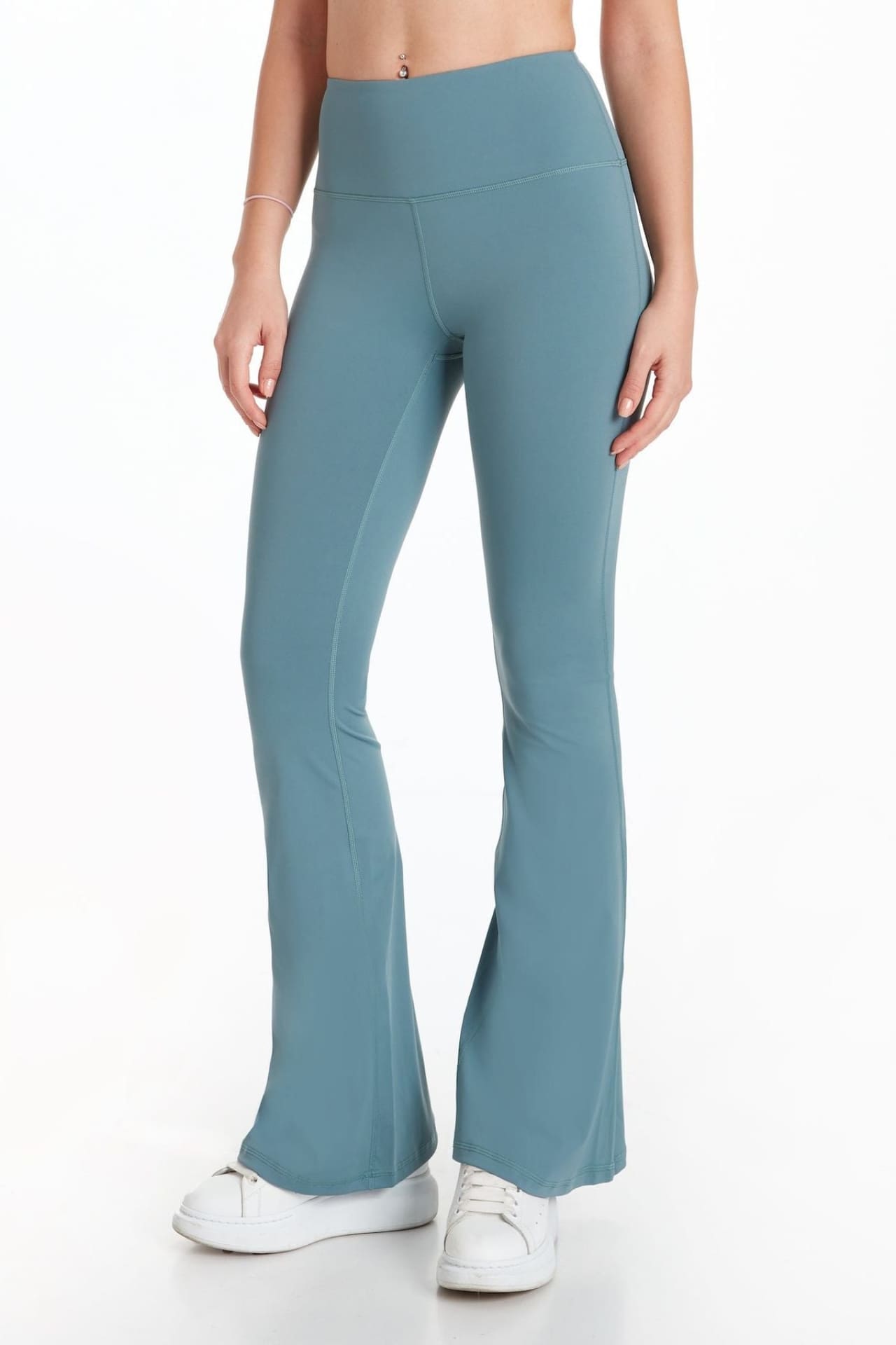 Birdiejay-Birdiesculpt Yoga Pants For Life Ni̇l Yeşi̇li̇ İspanyol Paça Yoga Ve Spor Taytı-Spor ve Yoga Taytları-3-Milagron.com