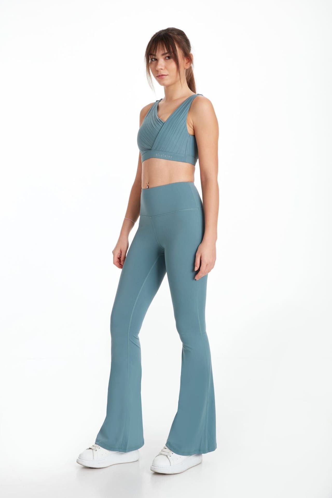 Birdiejay-Birdiesculpt Yoga Pants For Life Ni̇l Yeşi̇li̇ İspanyol Paça Yoga Ve Spor Taytı-Spor ve Yoga Taytları-7-Milagron.com