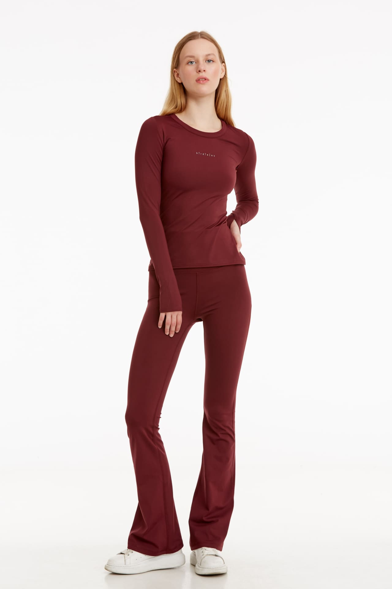 Birdiejay-Birdiesmooth Made For Walking Bootcut Leggings Bordo Bootcut Yoga Ve Spor Taytı-Spor ve Yoga Taytları-3-Milagron.com