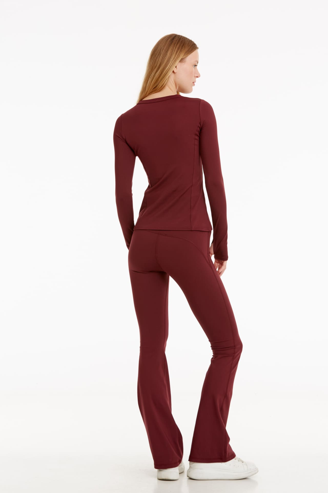 Birdiejay-Birdiesmooth Made For Walking Bootcut Leggings Bordo Bootcut Yoga Ve Spor Taytı-Spor ve Yoga Taytları-7-Milagron.com