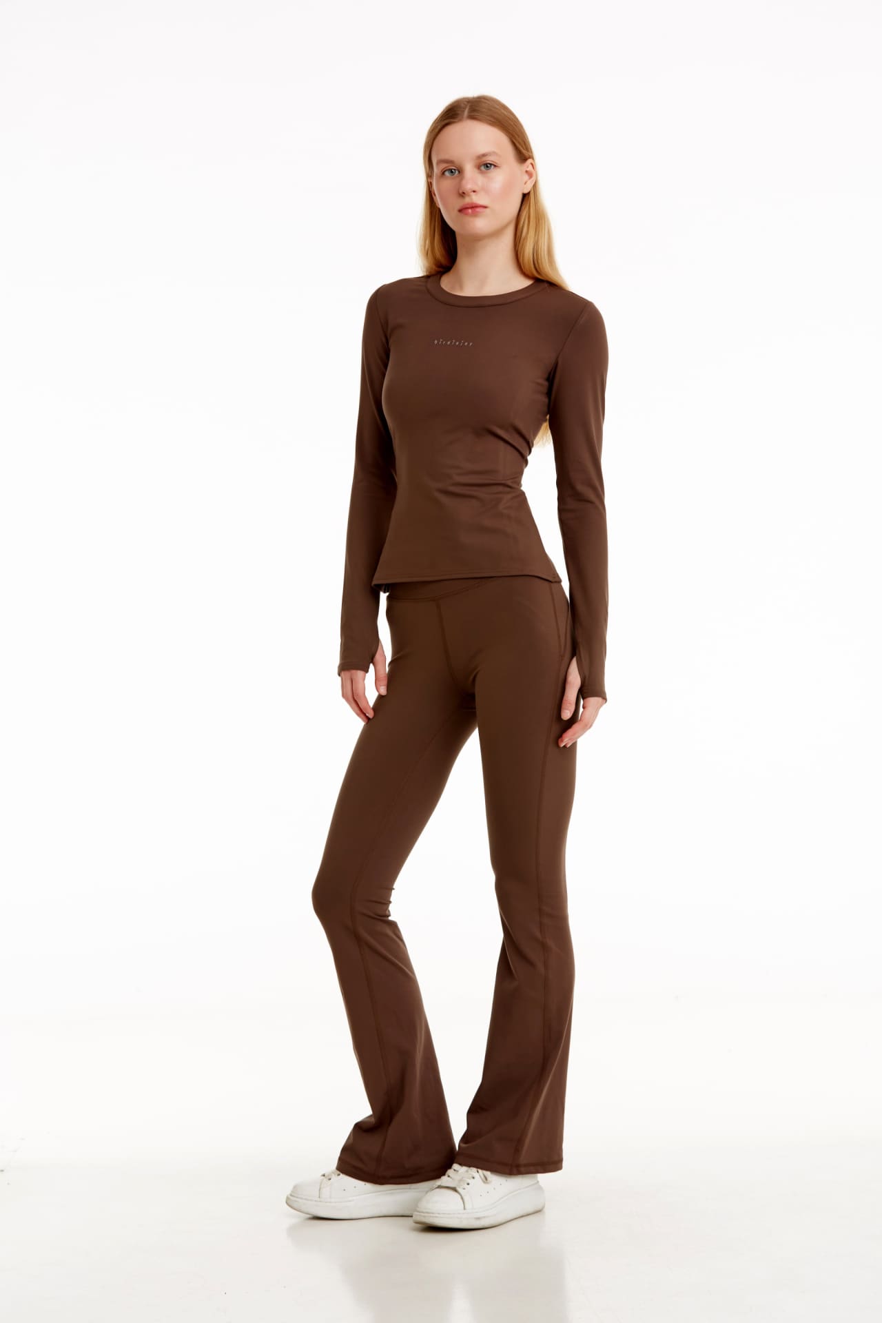 Birdiejay-Birdiesmooth Made For Walking Bootcut Leggings Koyu Kahve Bootcut Yoga Ve Spor Taytı-Spor ve Yoga Taytları-2-Milagron.com