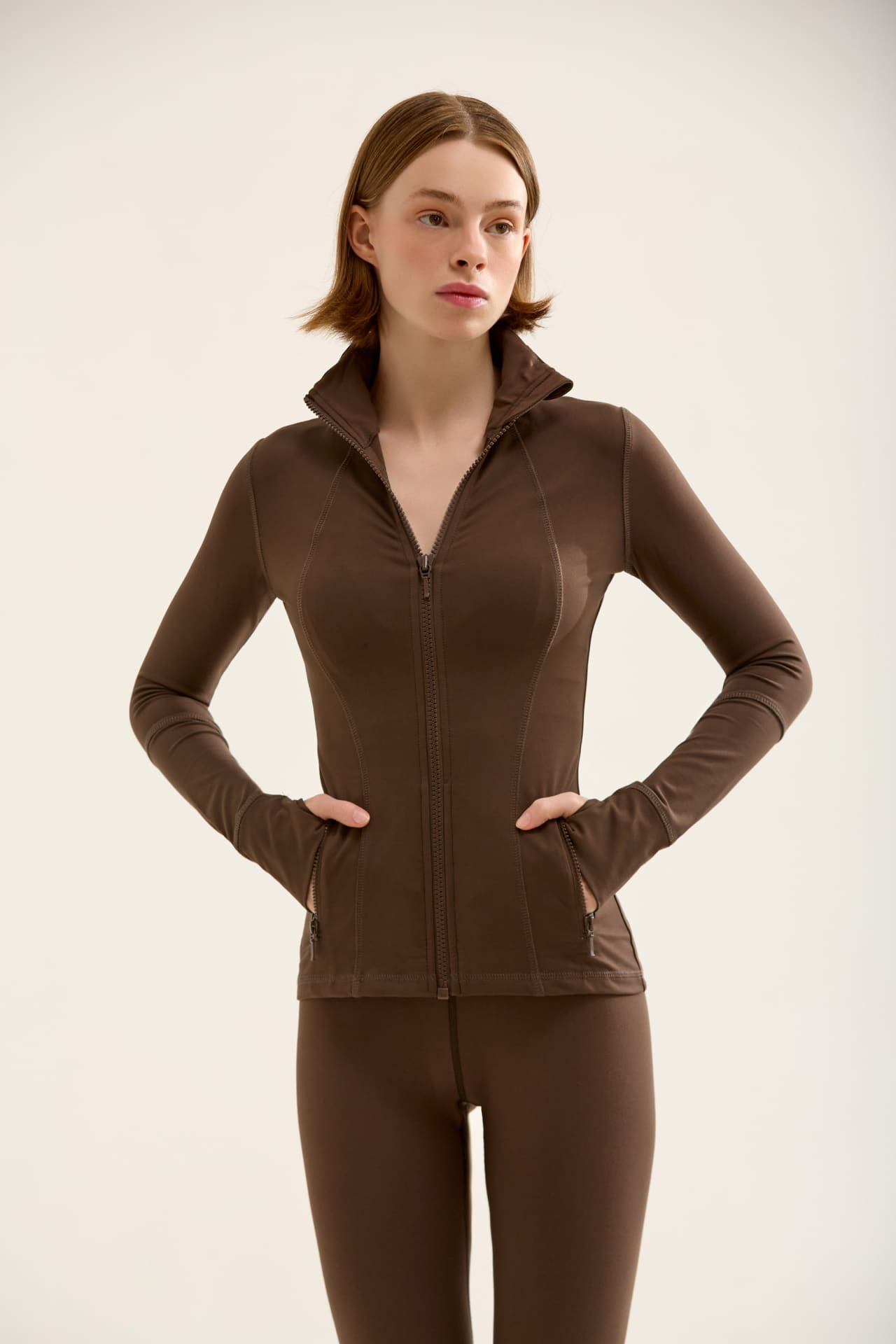 Birdiejay-Birdiesmooth Main Character Pilates Jacket Kahverengi̇ Pi̇lates Ceketi̇-Ceketler-5-Milagron.com