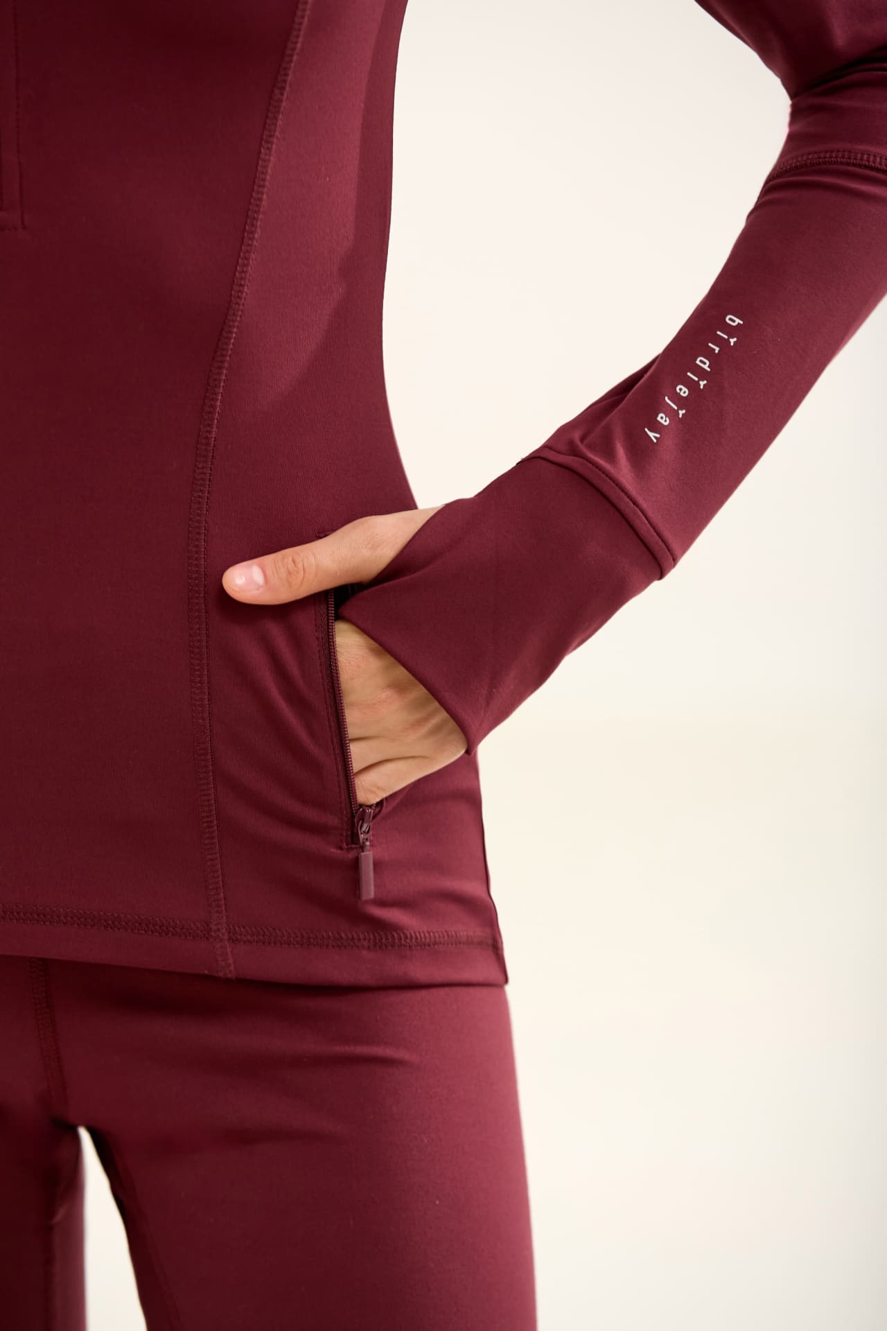 Birdiejay-Birdiesmooth Statement Half Zip Bordo Yarim Fermuarli üst-9-Milagron.com