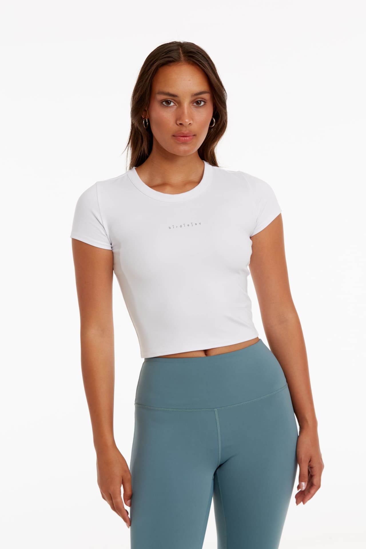 Birdiejay-Birdiesmooth Your New Go To Baby Tee Beyaz Kisa Kollu T Shirt-T-Shirts-1-Milagron.com