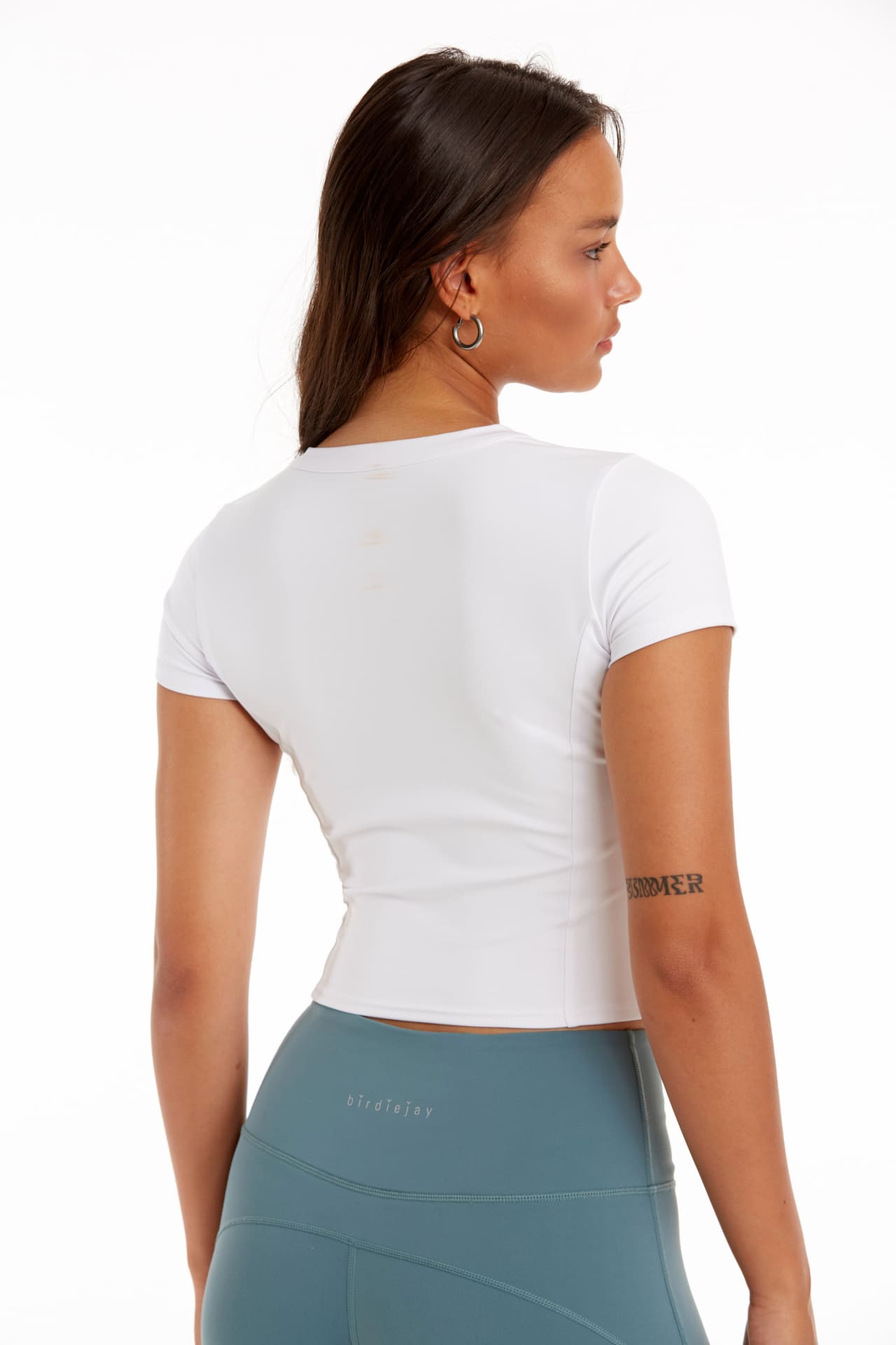 Birdiejay-Birdiesmooth Your New Go To Baby Tee Beyaz Kisa Kollu T Shirt-T-Shirts-2-Milagron.com