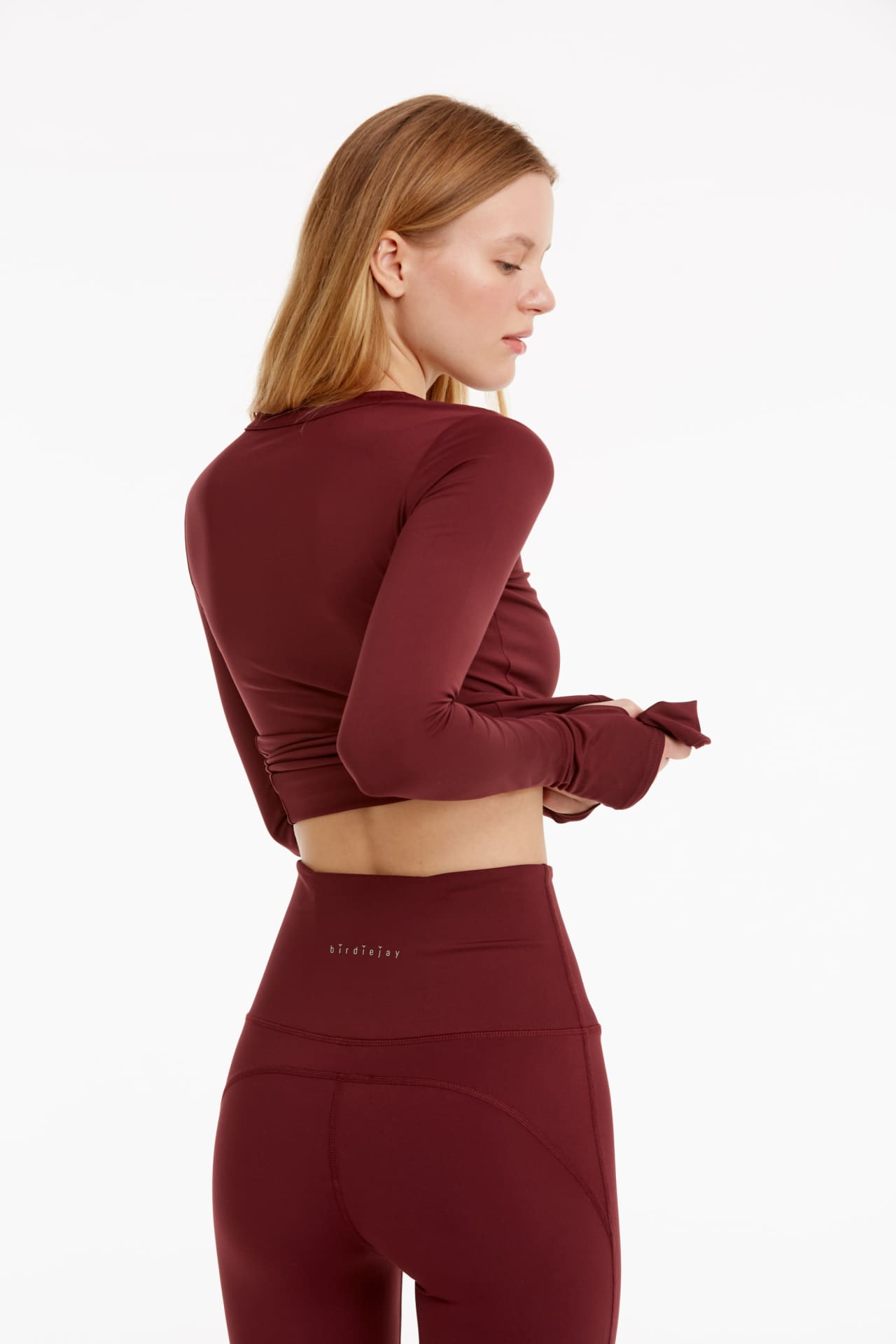 Birdiejay-Birdiesmooth Your New Go To Bordo Uzun Kollu T Shirt-T-Shirts-8-Milagron.com