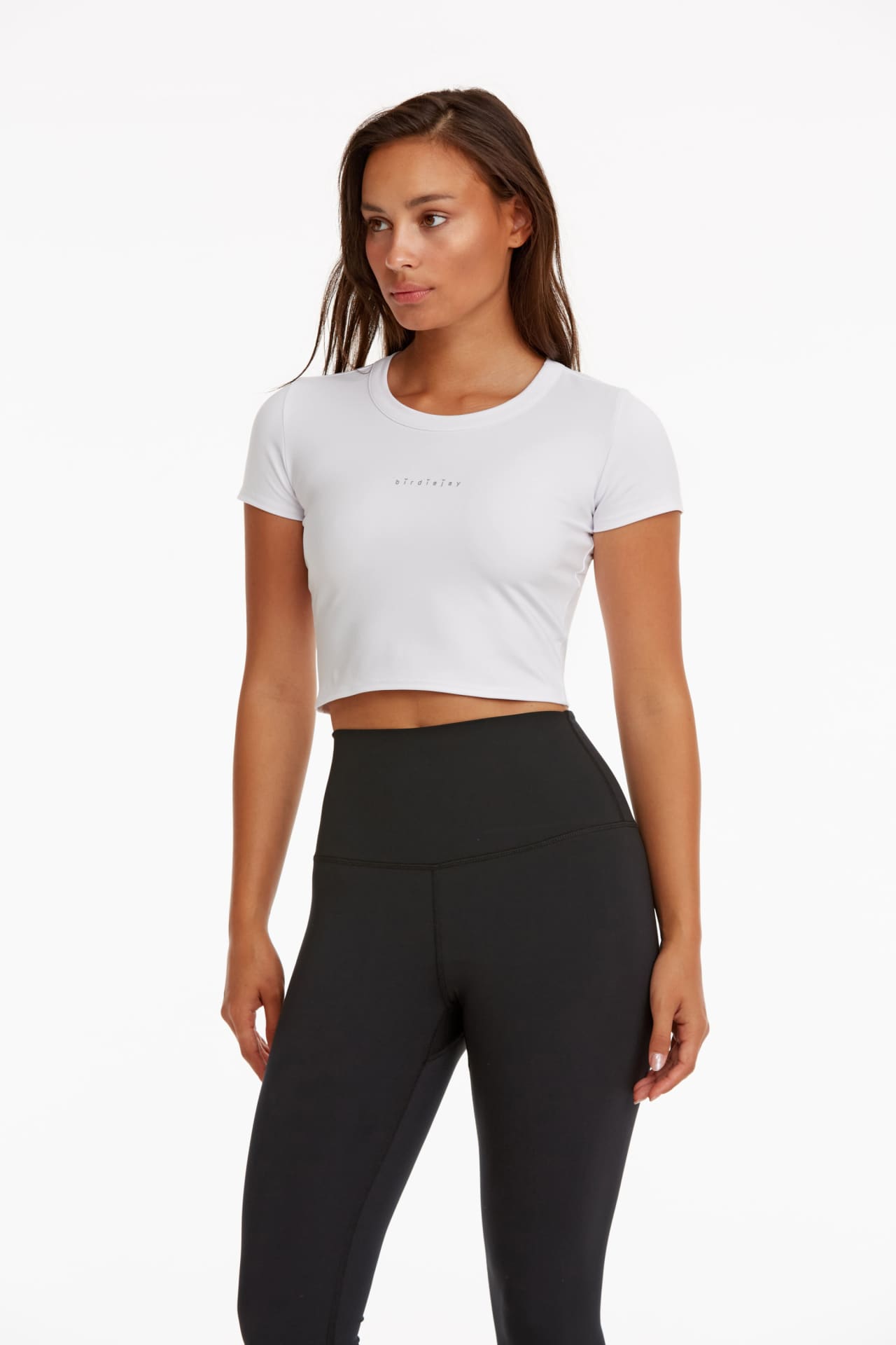 Birdiejay-Birdiesmooth Your New Go To Cropped Baby Tee Beyaz Kısa Kollu Crop T Shirt-T-Shirts-9-Milagron.com