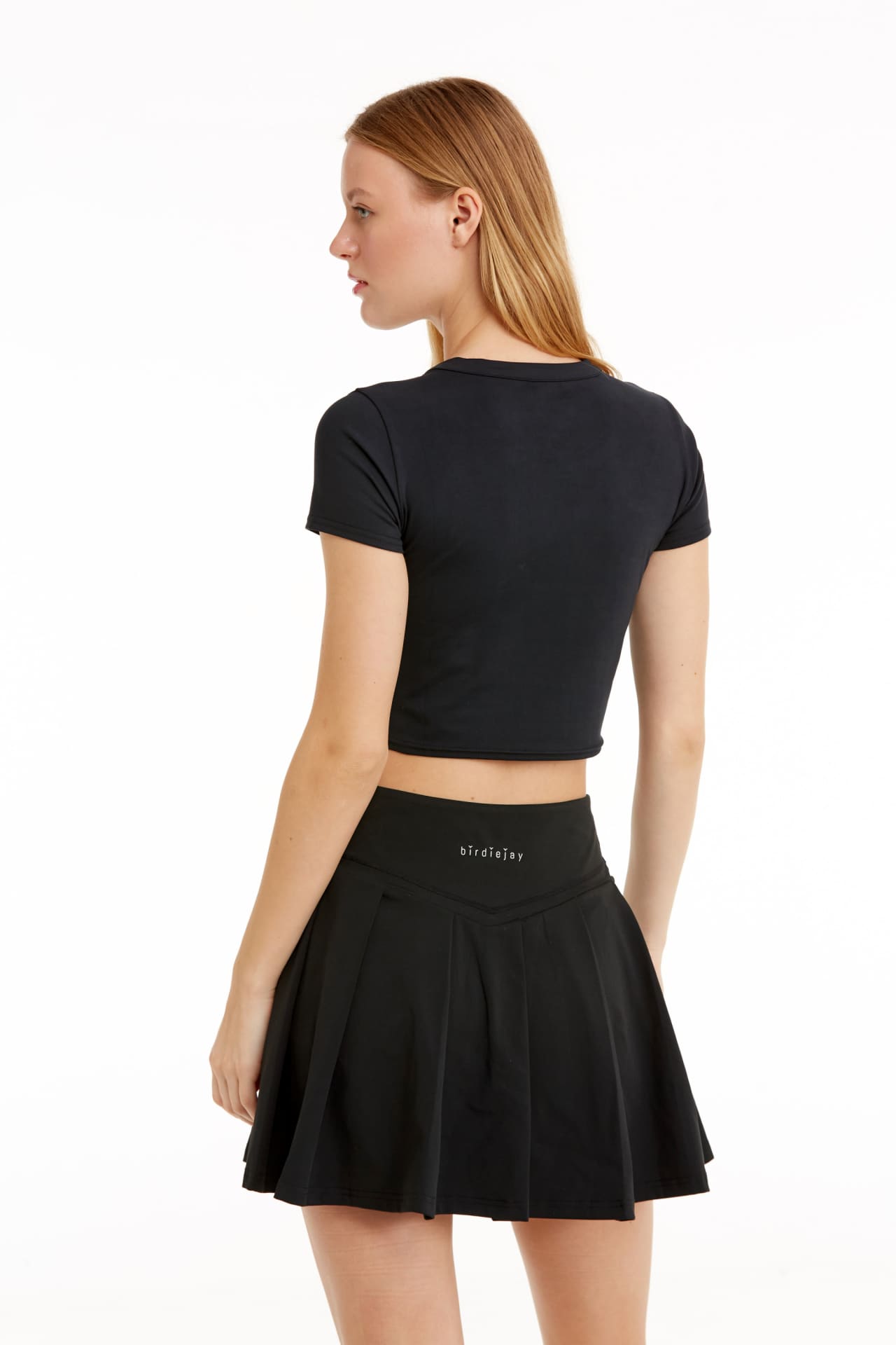 Birdiejay-Birdiesmooth Your New Go To Cropped Baby Tee Si̇yah Kısa Kollu Crop T Shirt-T-Shirts-9-Milagron.com