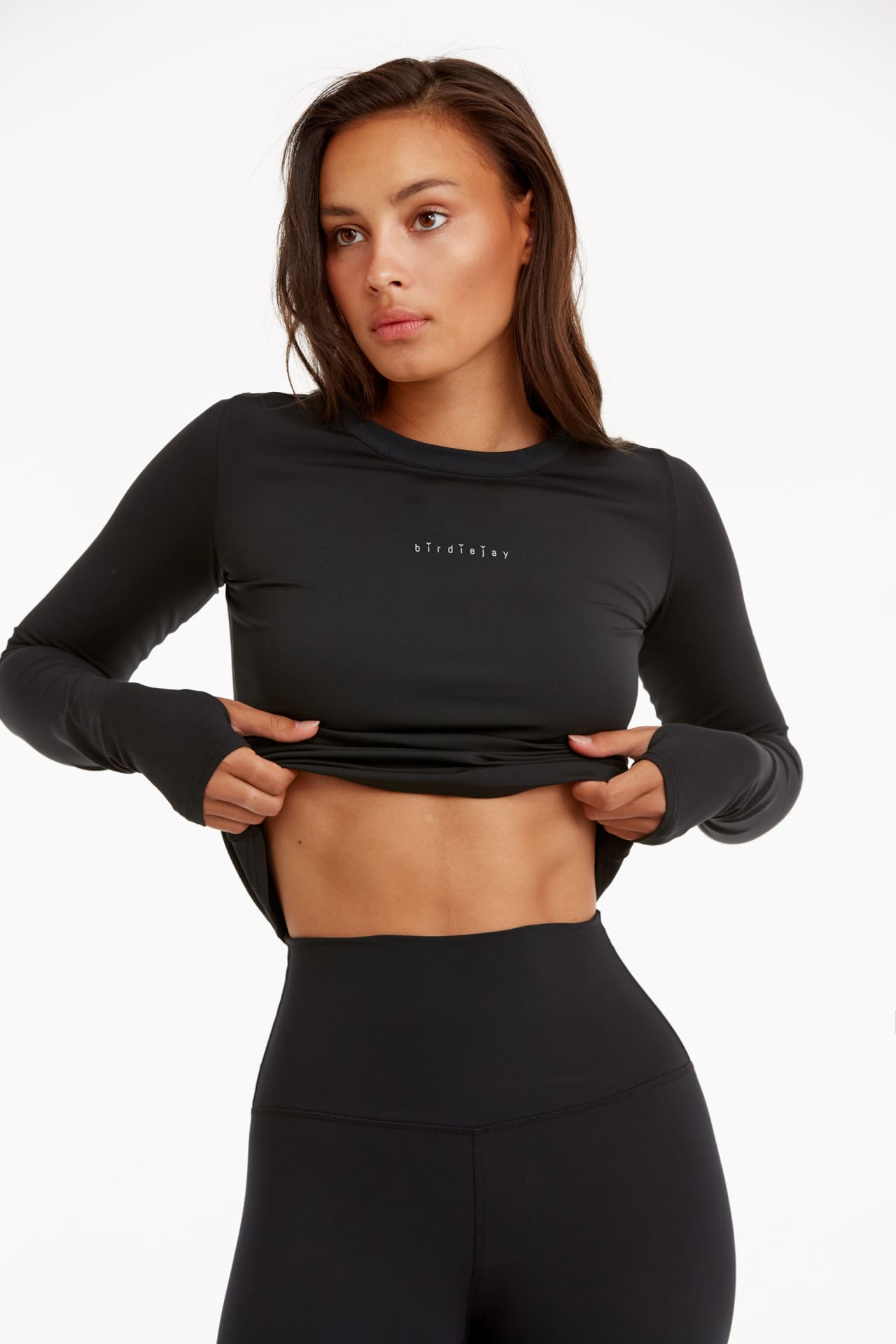 Birdiejay-Birdiesmooth Your New Go To Si̇yah Uzun Kollu T Shirt-T-Shirts-10-Milagron.com