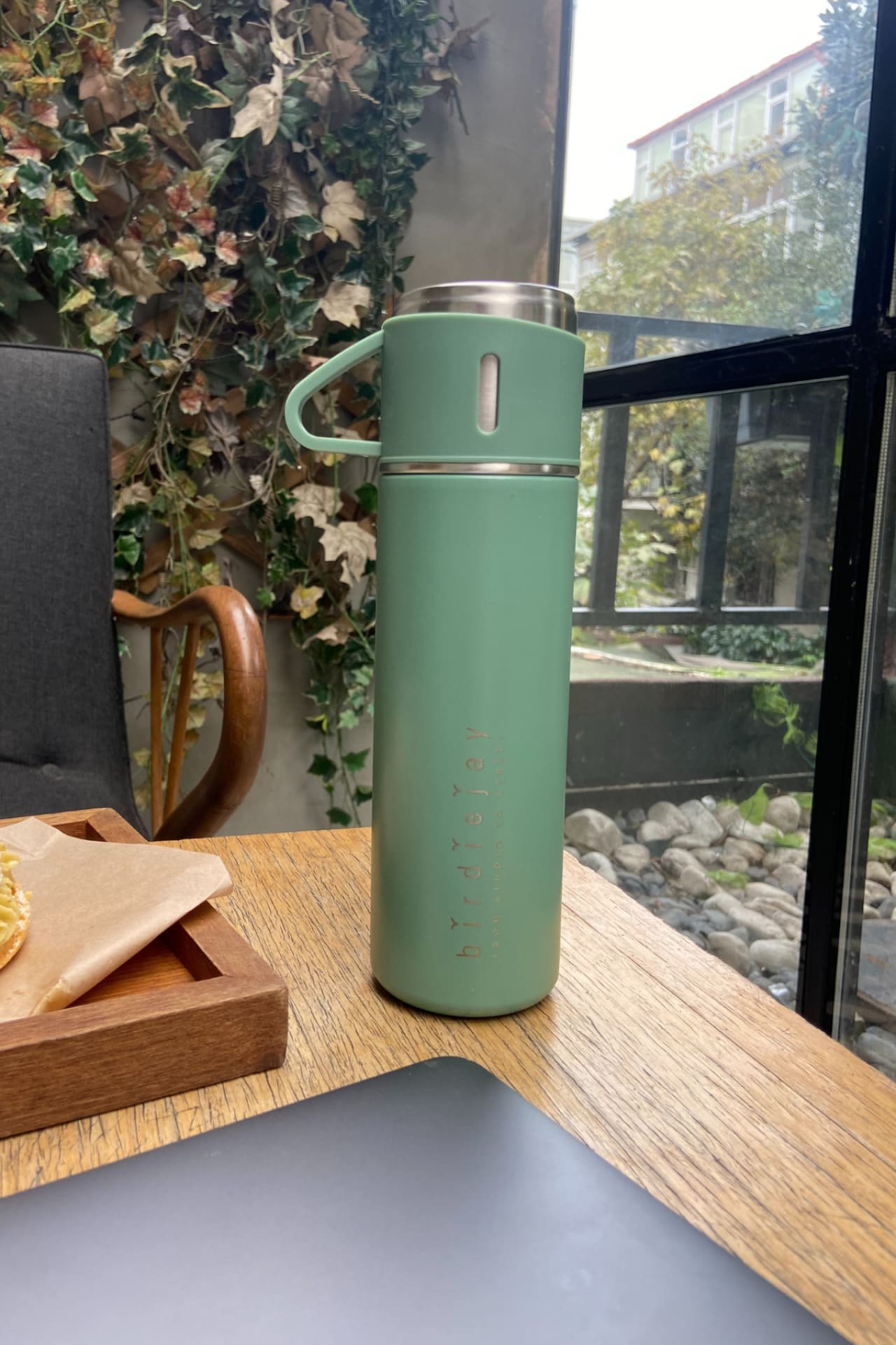 Birdiejay-Mildra Thermos Açık Turkuaz Çeli̇k Bardakli Termos-Termos-1-Milagron.com