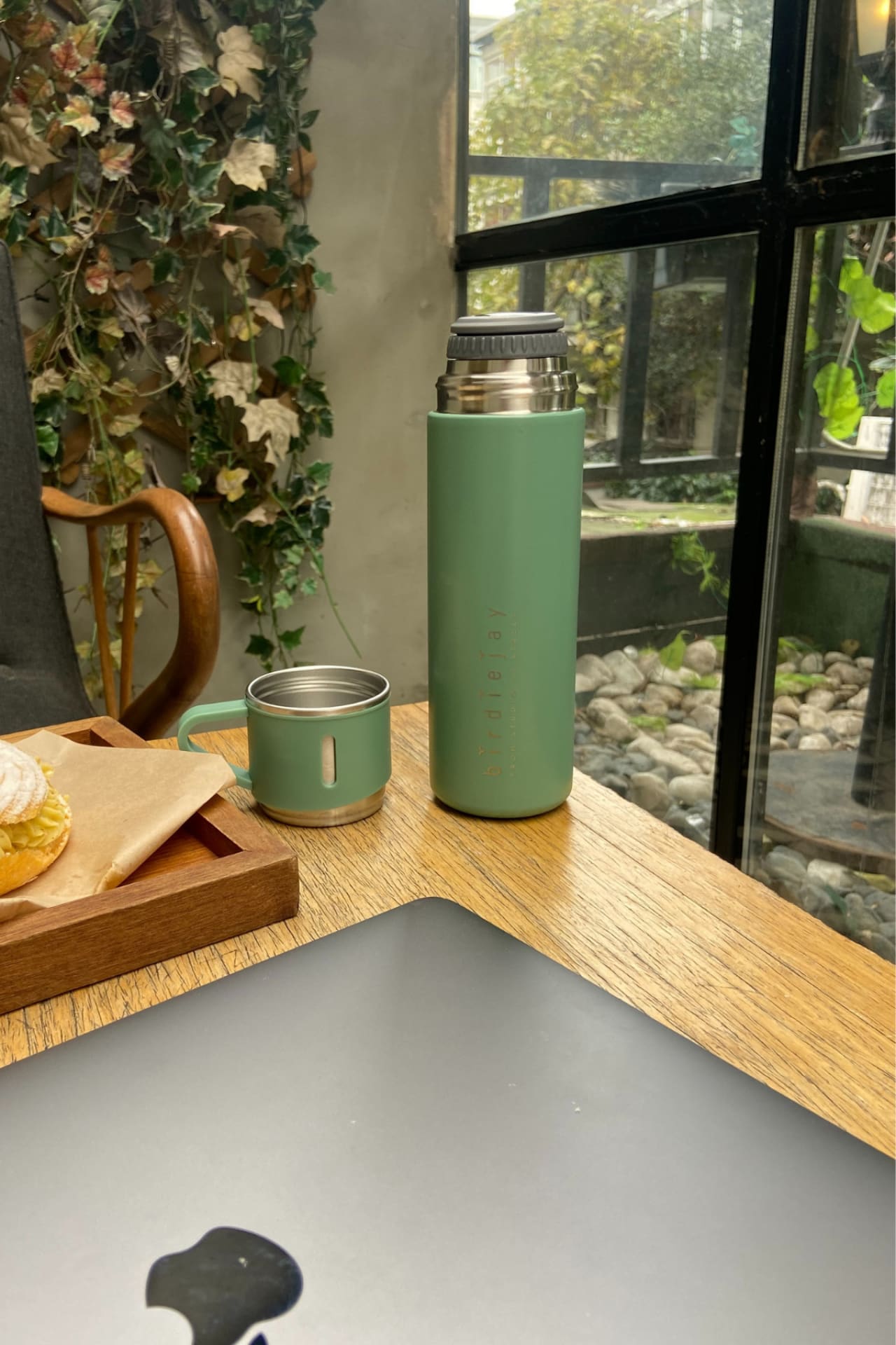 Birdiejay-Mildra Thermos Açık Turkuaz Çeli̇k Bardakli Termos-Termos-7-Milagron.com