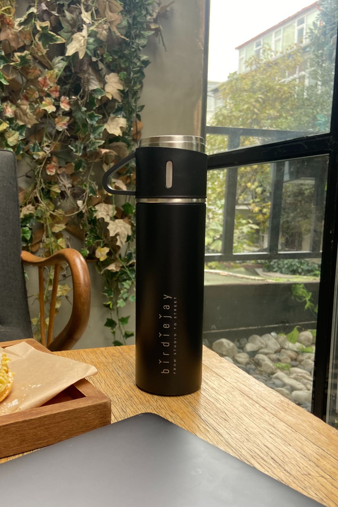 Birdiejay-Mildra Thermos Si̇yah Çeli̇k Bardakli Termos-Termos-1-Milagron.com