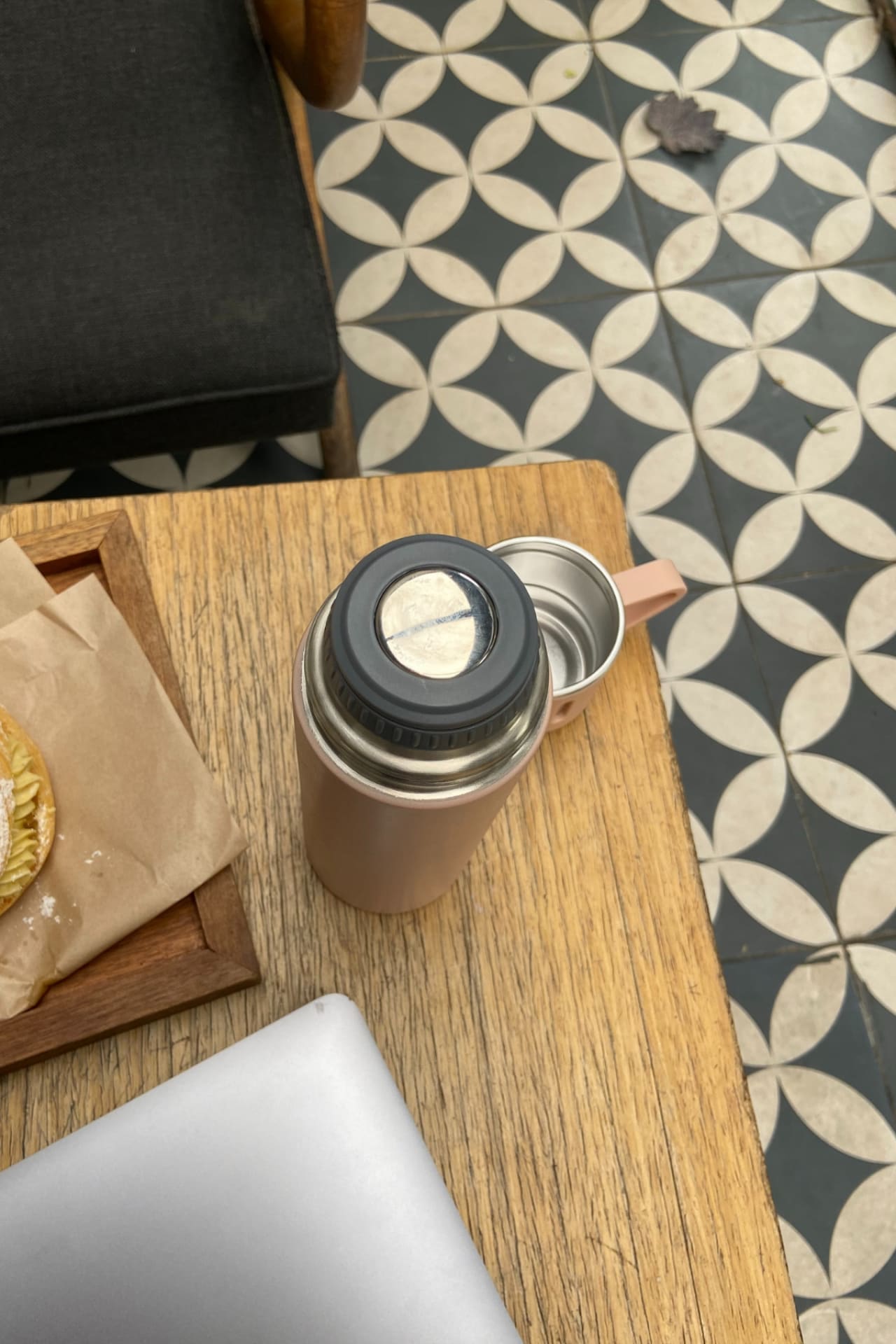 Birdiejay-Mildra Thermos Toz Pembe Çeli̇k Bardakli Termos-Termos-5-Milagron.com