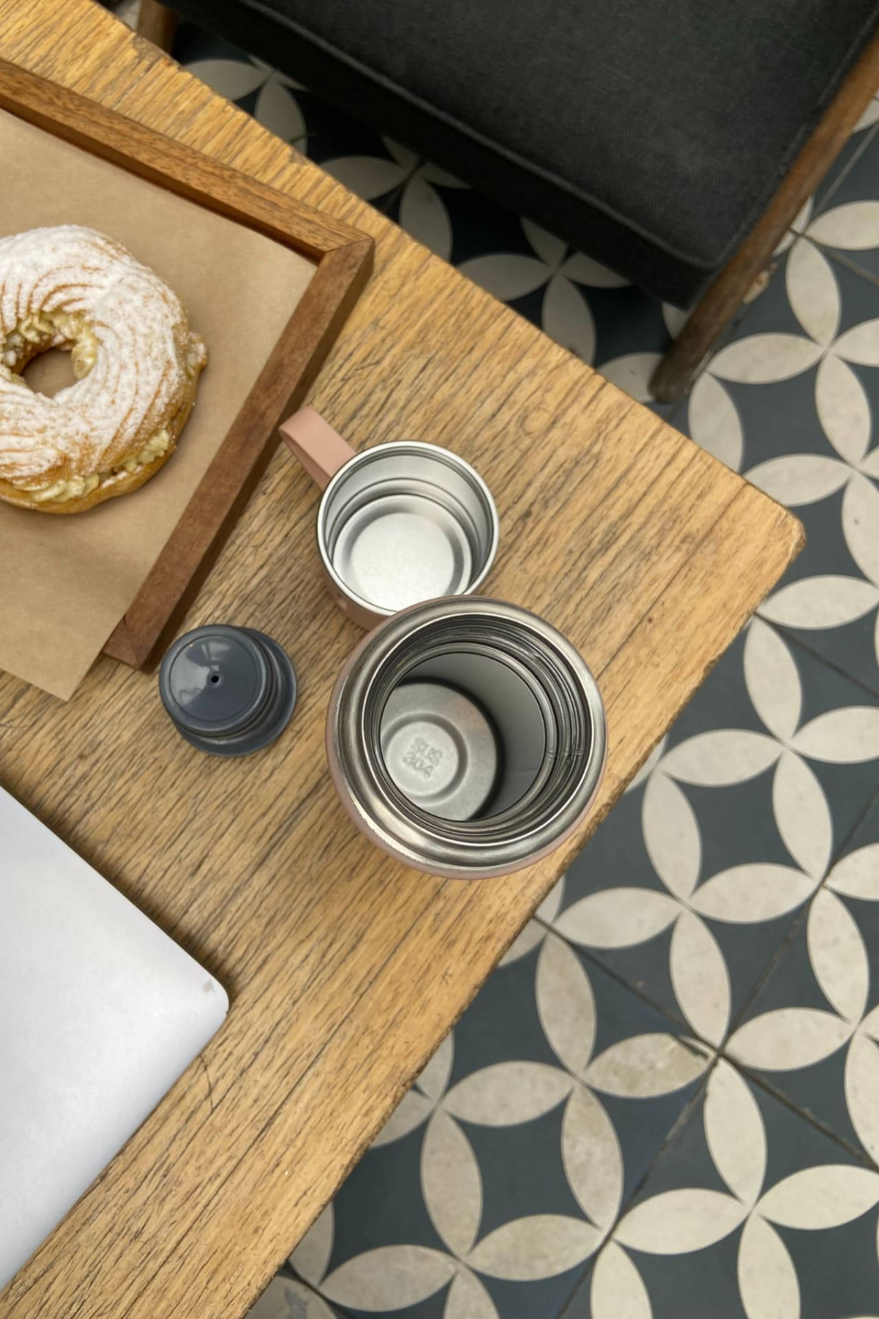 Birdiejay-Mildra Thermos Toz Pembe Çeli̇k Bardakli Termos-Termos-8-Milagron.com