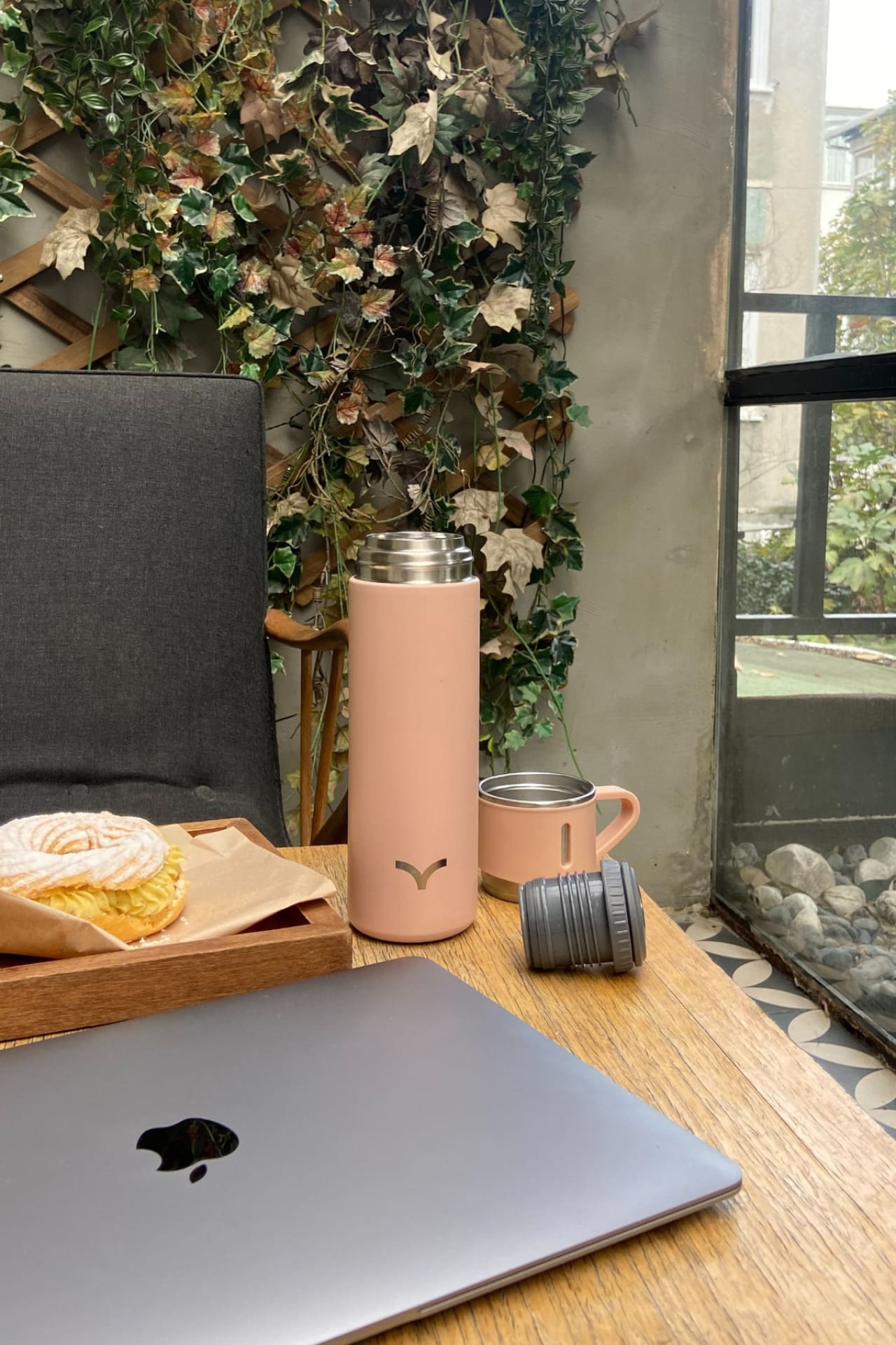 Birdiejay-Mildra Thermos Toz Pembe Çeli̇k Bardakli Termos-Termos-9-Milagron.com