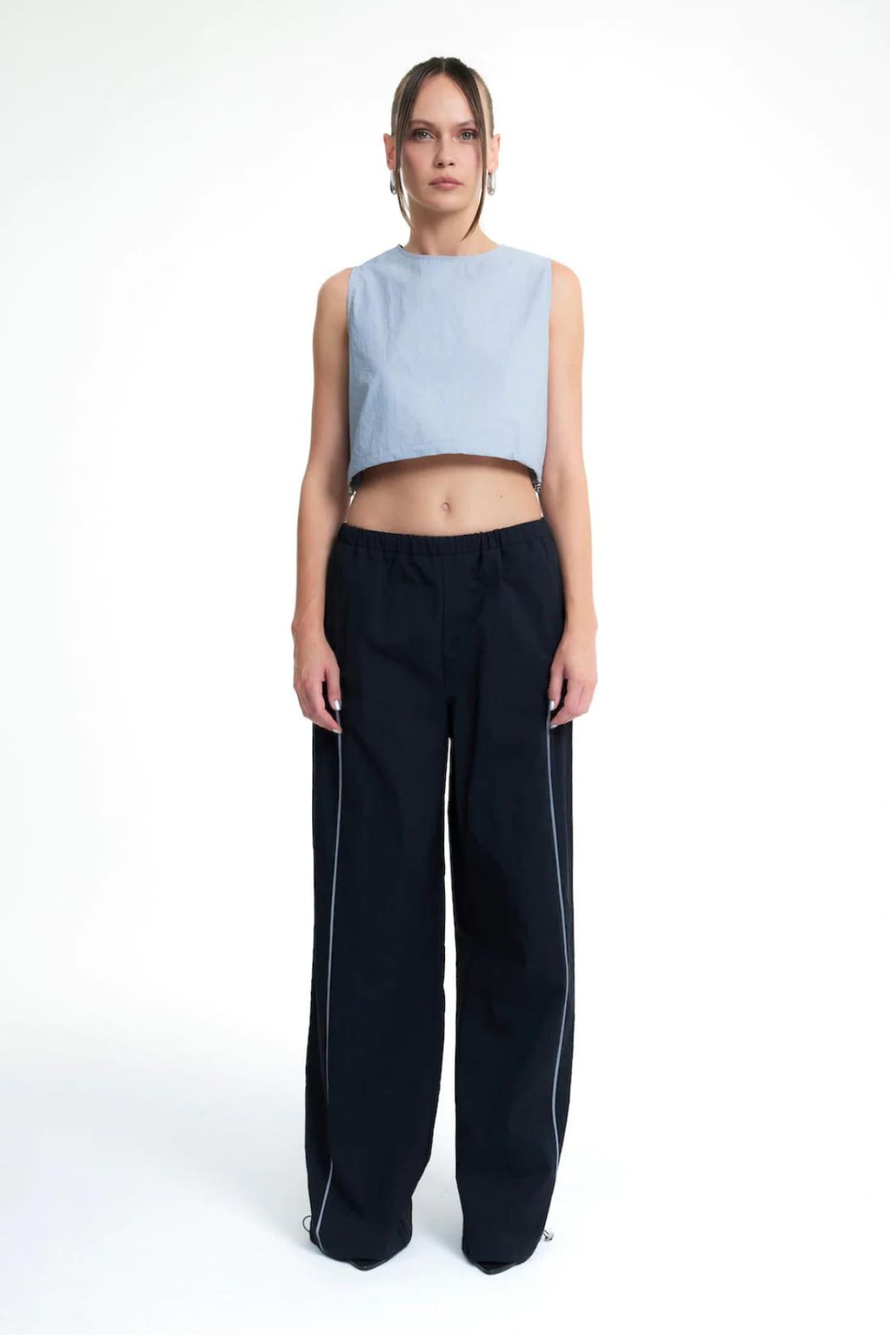 Birdiejay-Oregon Crop Paraşüt Bluz Buz Gri̇si̇-Top-1-Milagron.com