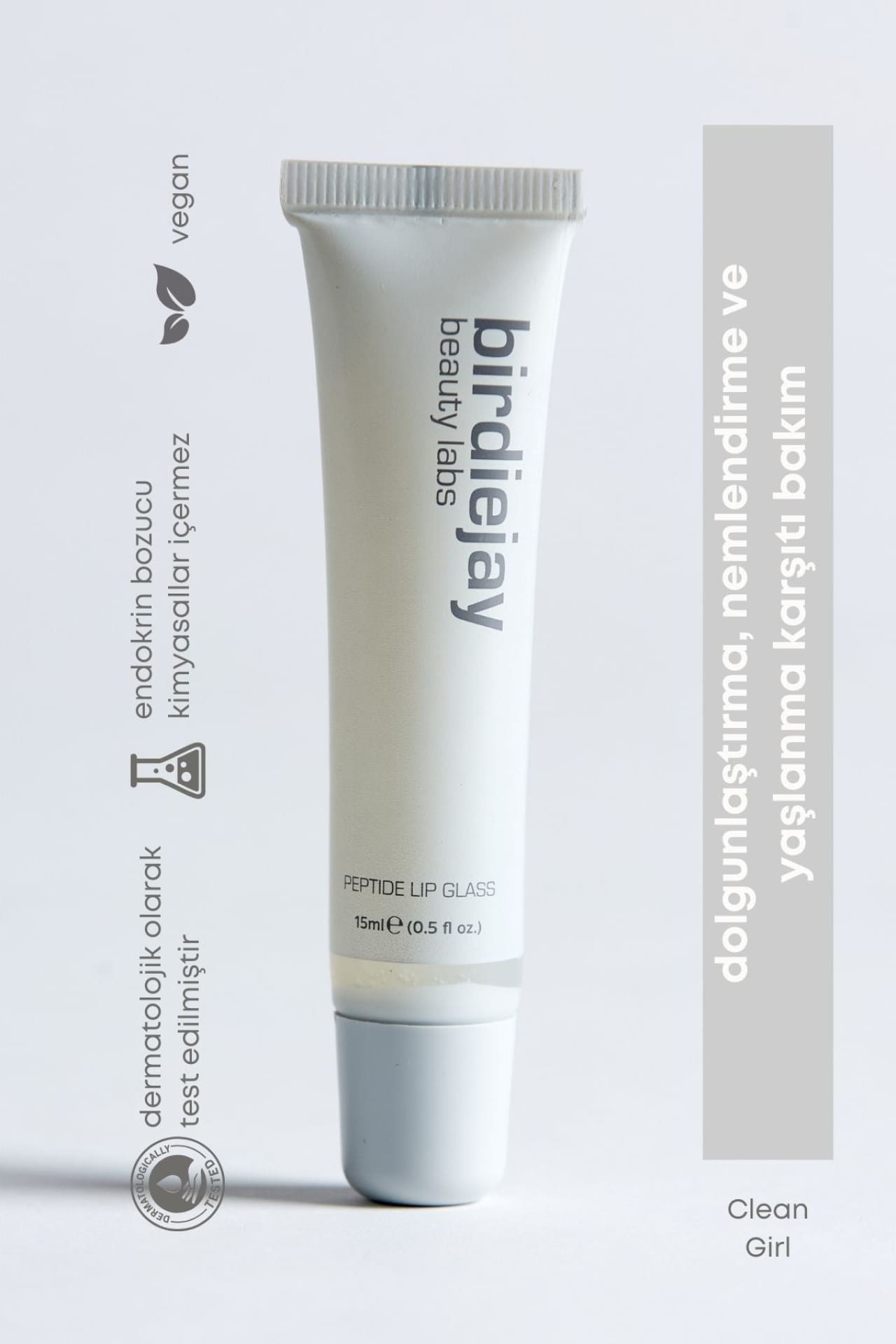 Birdiejay-Peptide Lip Glass Clean Girl-Lip Balm-1-Milagron.com