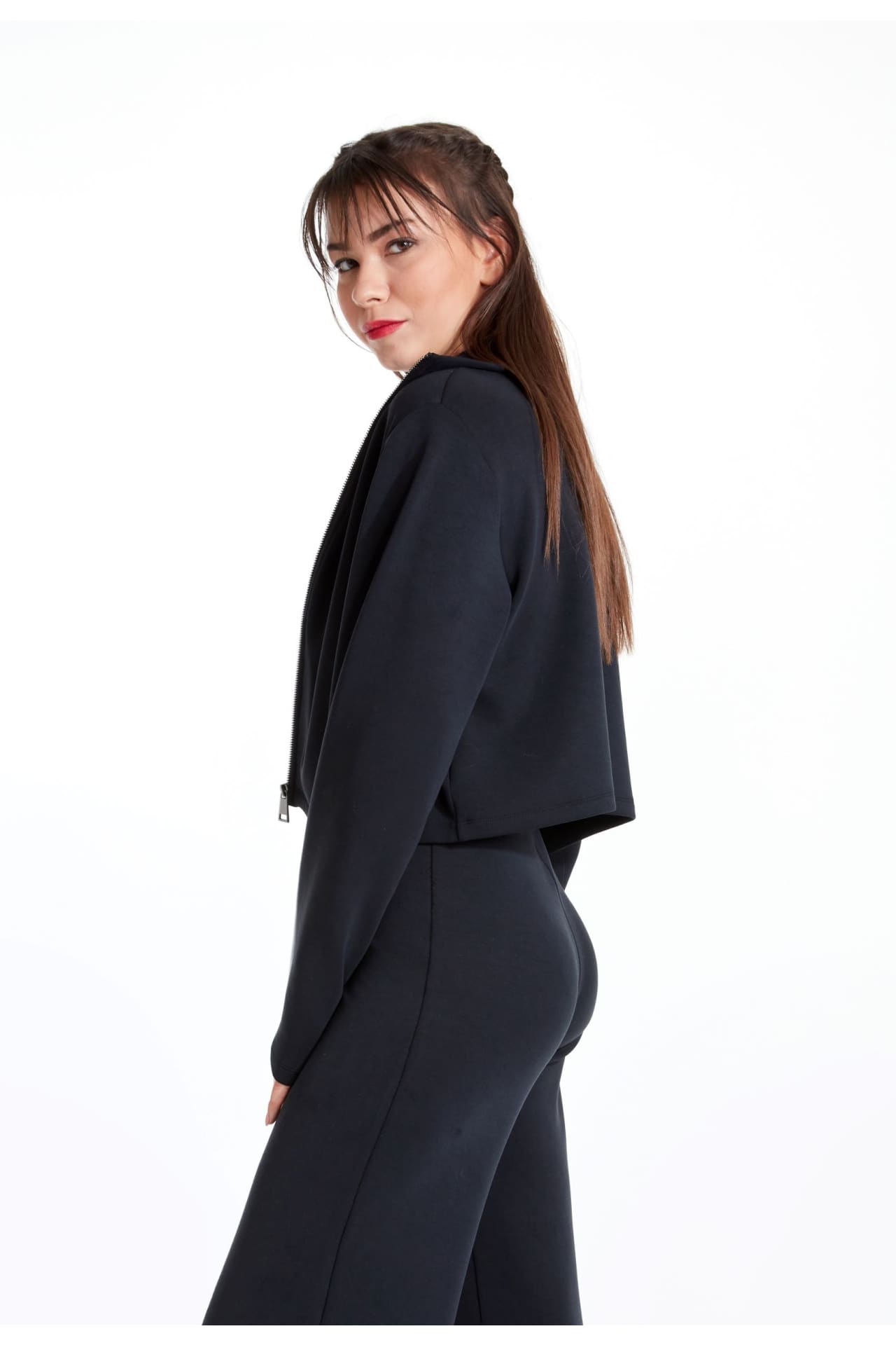 Birdiejay-Power Up Jacket Si̇yah Modal Karışımlı Ceket-Ceket-3-Milagron.com