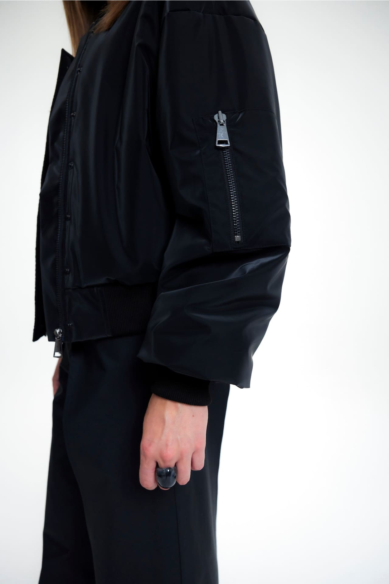 Birdiejay-Spicebush Bomber Ceket Si̇yah-Ceket-6-Milagron.com