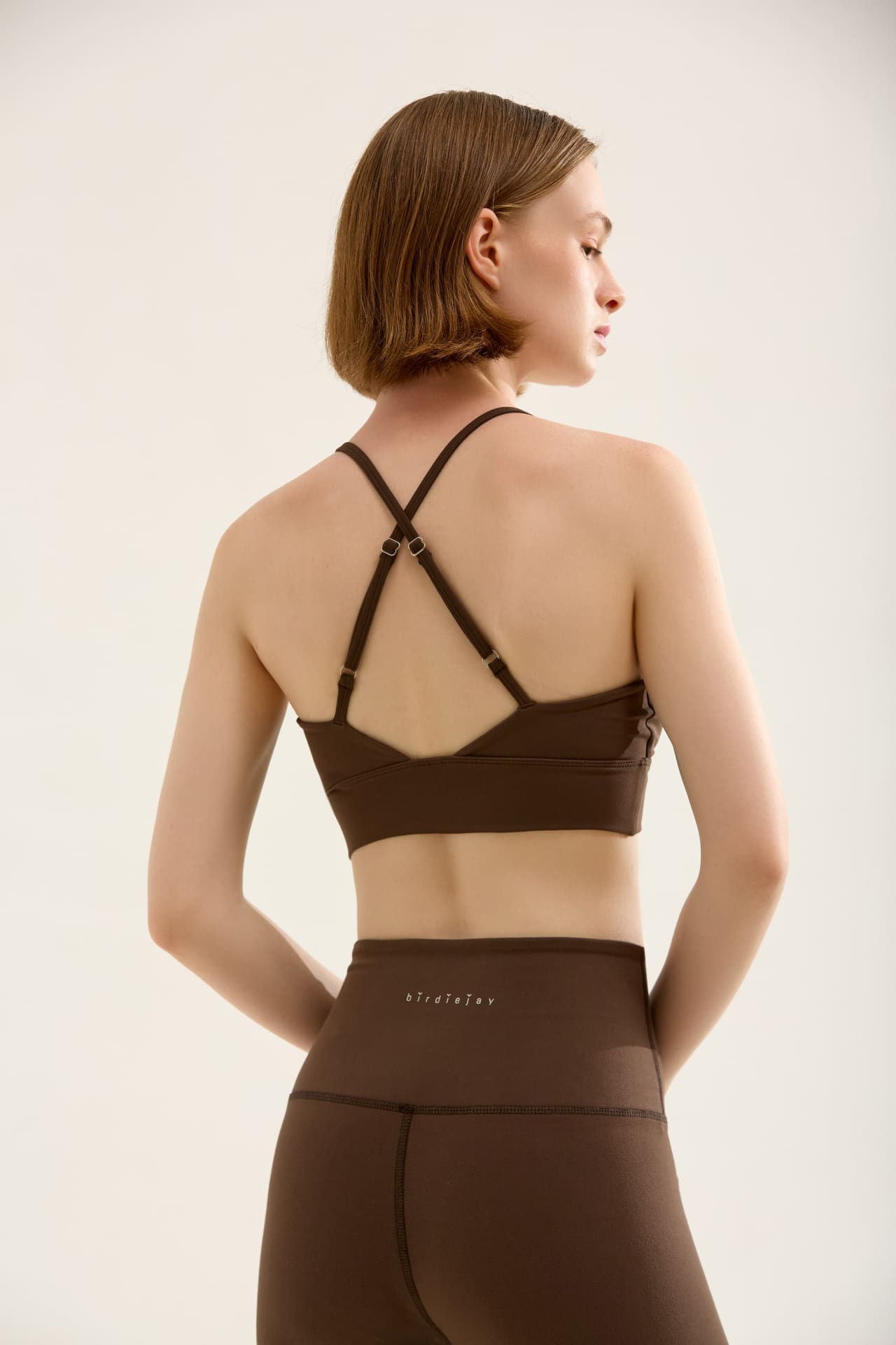 Birdiejay-Triangle Bra Kahverengi̇ Sporcu Ve Yoga Sütyeni̇-2-Milagron.com