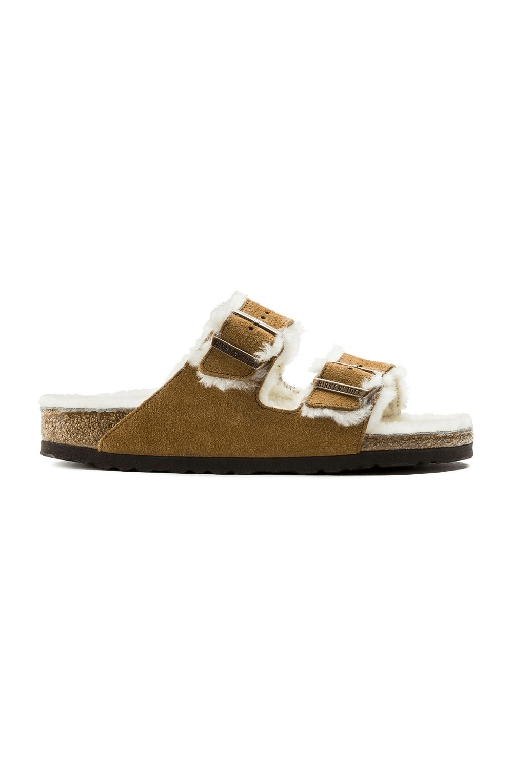 Birkenstock-Arizona Suede Shearling-Sandalet & Terlik-1-Milagron.com