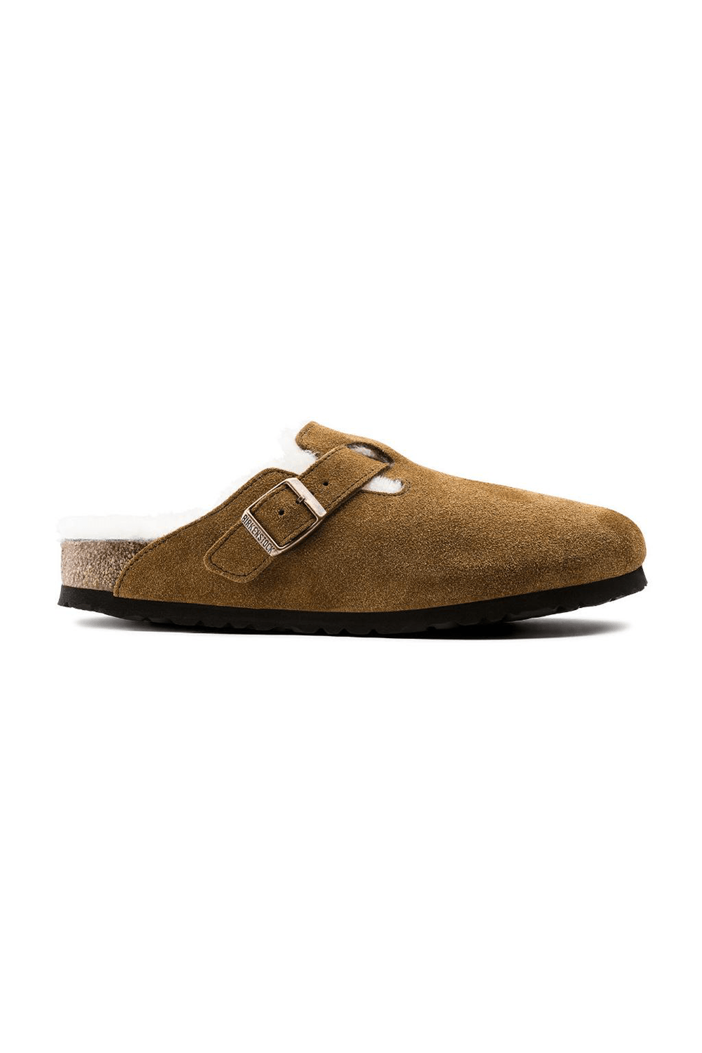 Birkenstock-Boston Suede Shearling-Sandalet & Terlik-1-Milagron.com