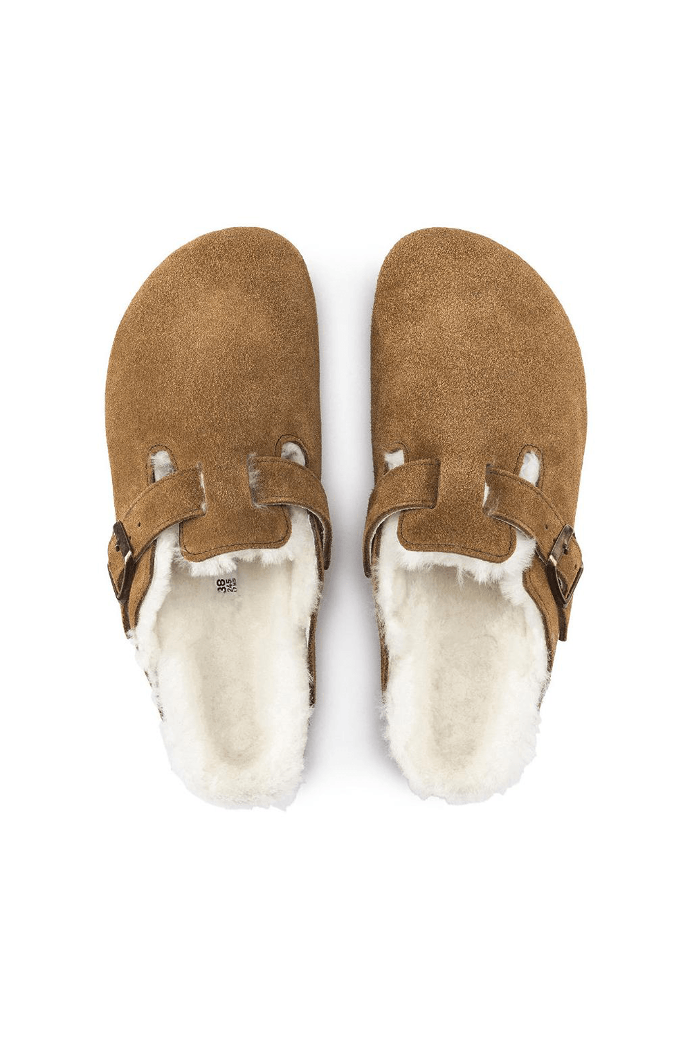 Birkenstock-Boston Suede Shearling-Sandalet & Terlik-2-Milagron.com
