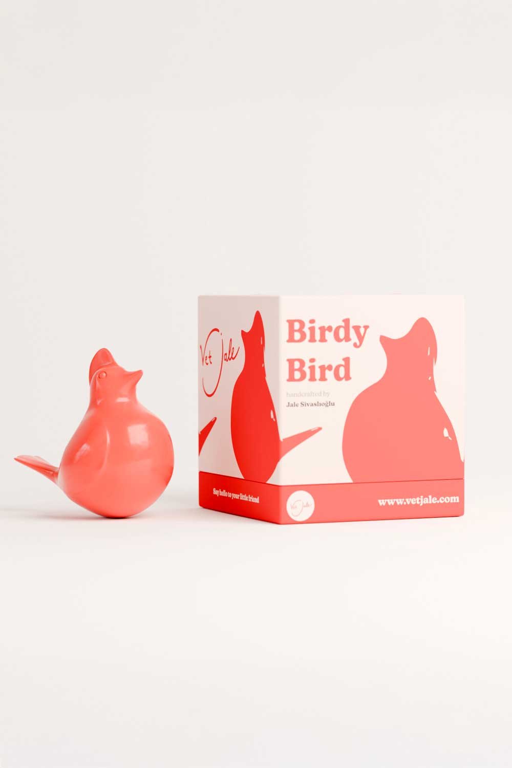 Bitti Gitti-Seramik Kırmızı Kardinal Masa Heykeli-Heykel-2-Milagron.com