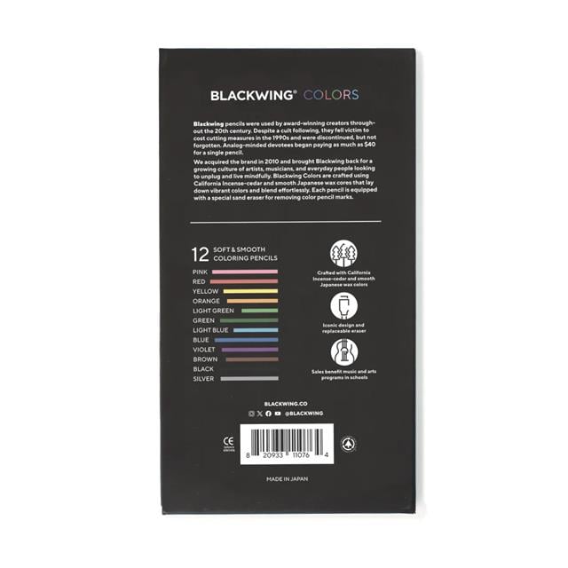 Blackwing-Palomino Blackwing New Collection Colors Silgili Ahşap Gövdeli 12'li Kalem Seti-Ahşap Kurşun Kalem-5-Milagron.com