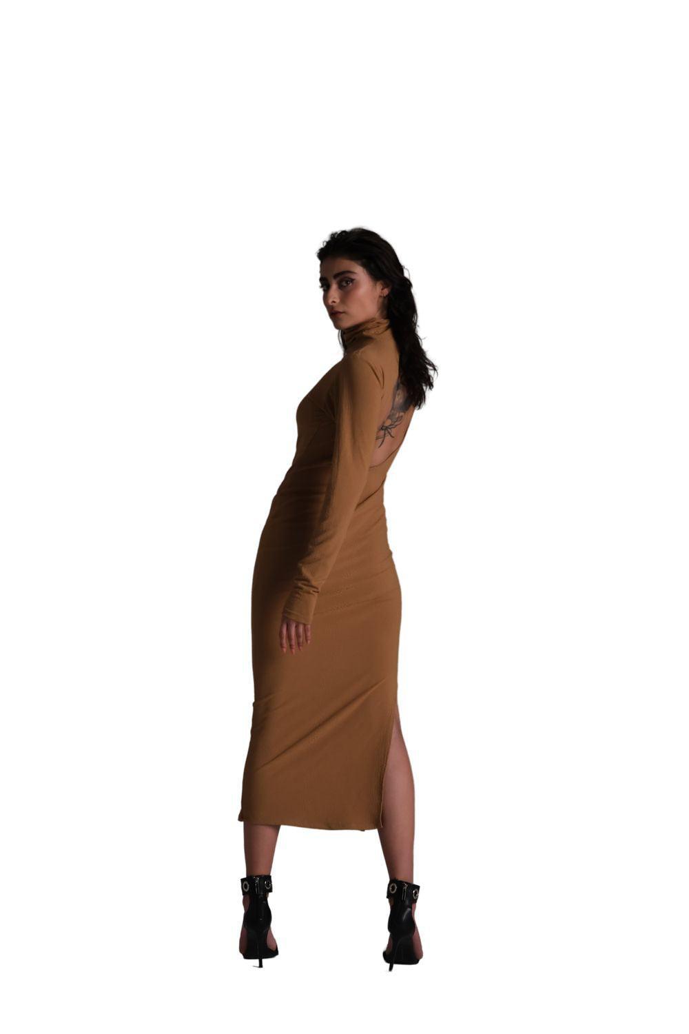 Blindson-Brown Elbise-Elbise-3-Milagron.com