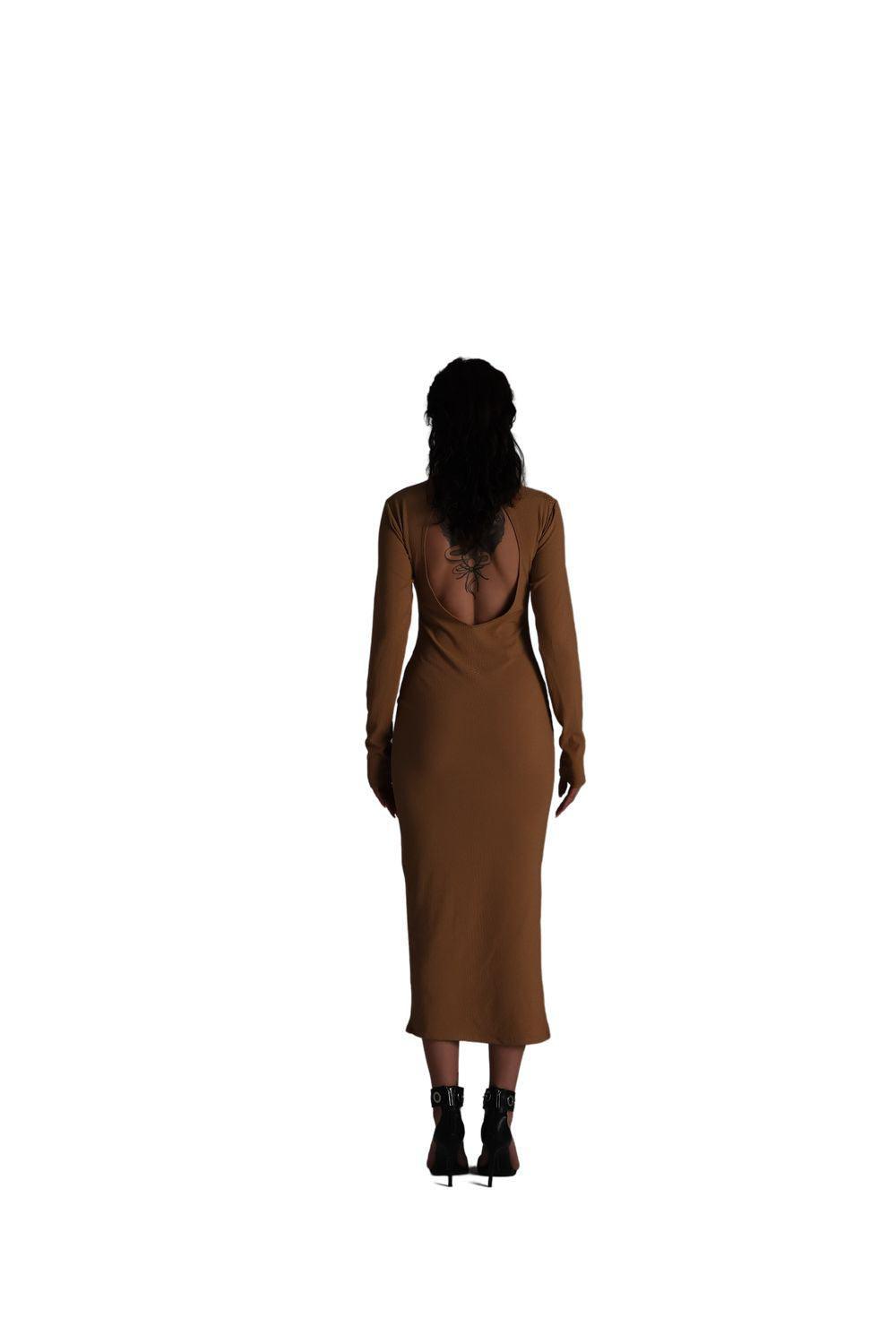 Blindson-Brown Elbise-Elbise-4-Milagron.com