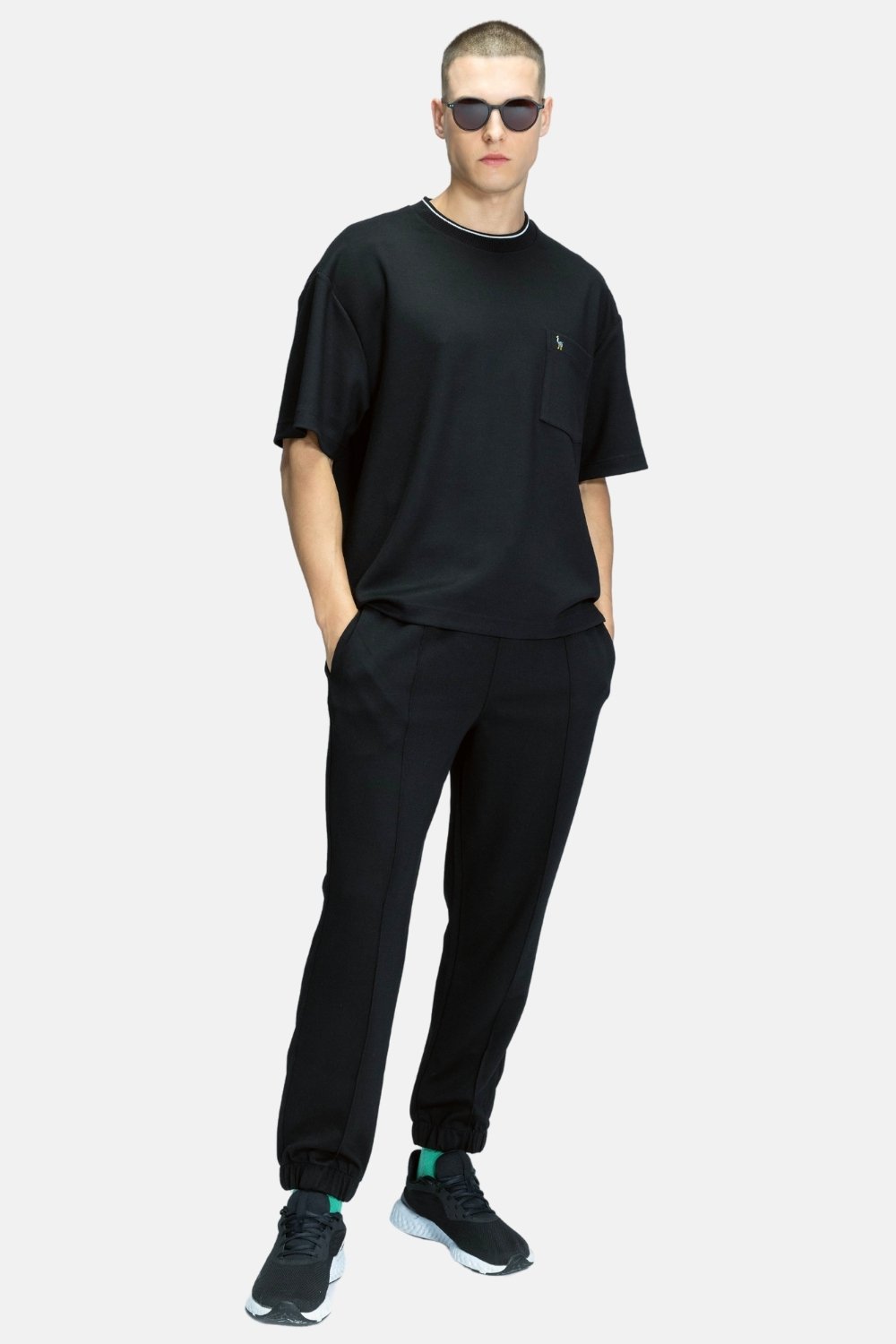 Blinky London-Erkek Boxy Kısakol Oversize Siyah T-shirt-T-Shirts-3-Milagron.com