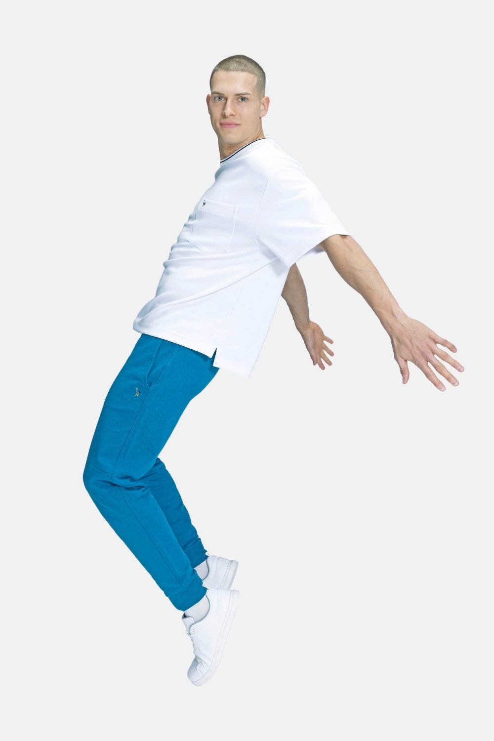 Blinky London-Erkek Diagonal Mavi Jogger-Eşofman-1-Milagron.com