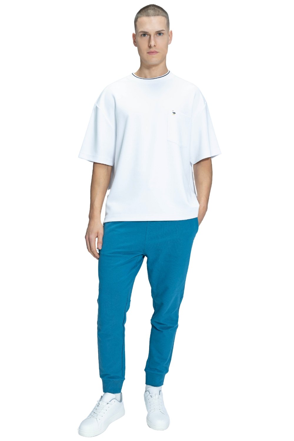 Blinky London-Erkek Diagonal Mavi Jogger-Eşofman-2-Milagron.com