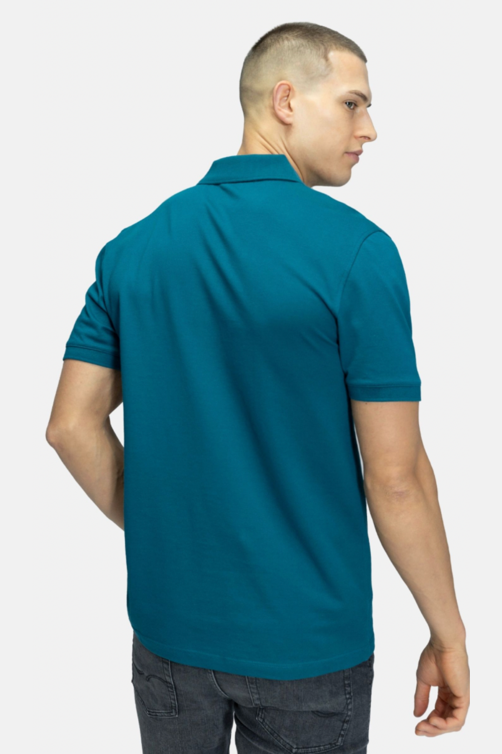 Blinky London-Erkek Merserize Petrol Yeşili Plaket Şeritli Polo Yaka Pike T-shirt-T-Shirts-2-Milagron.com